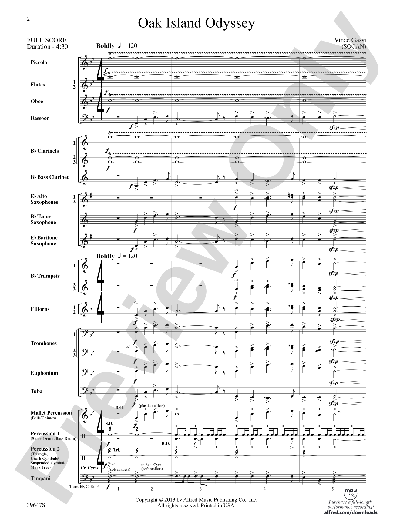 Oak Island Odyssey: Concert Band Conductor Score & Parts