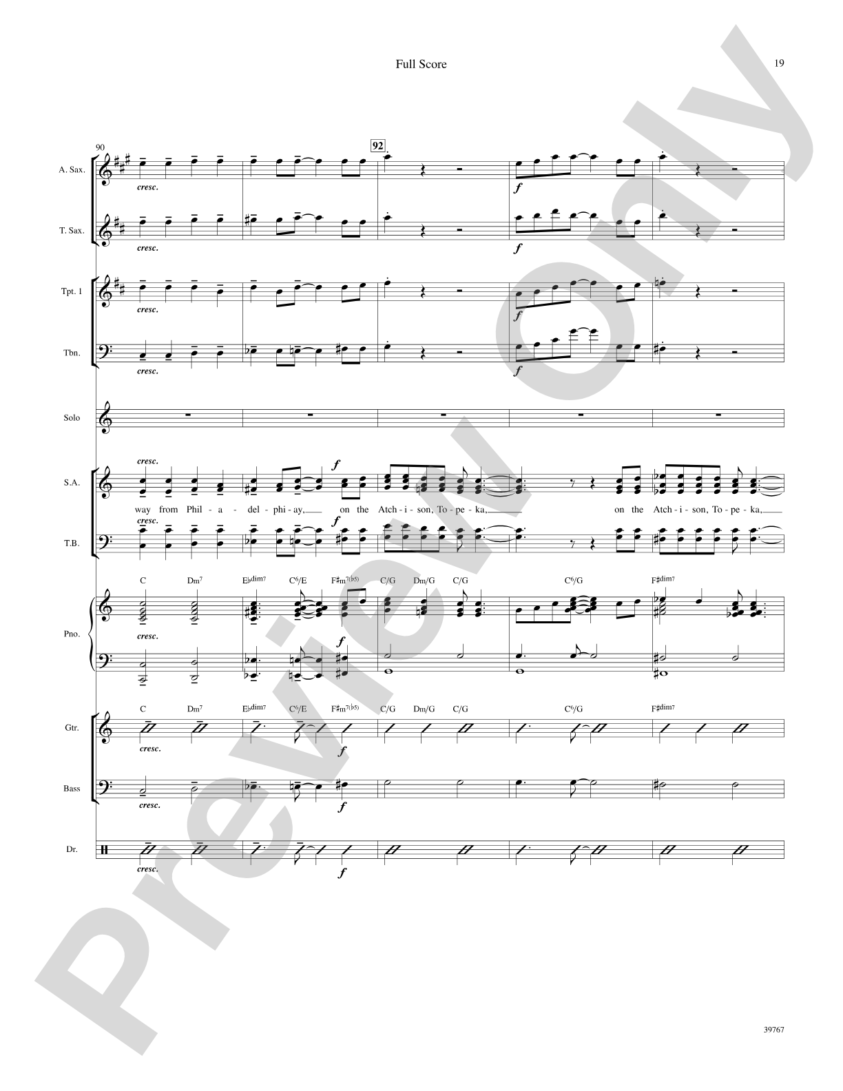 On the Atchison, Topeka and the Santa Fe: Choral SoundPax