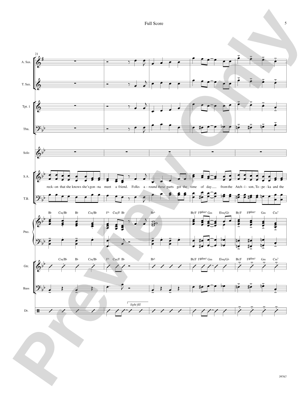 On the Atchison, Topeka and the Santa Fe: Choral SoundPax