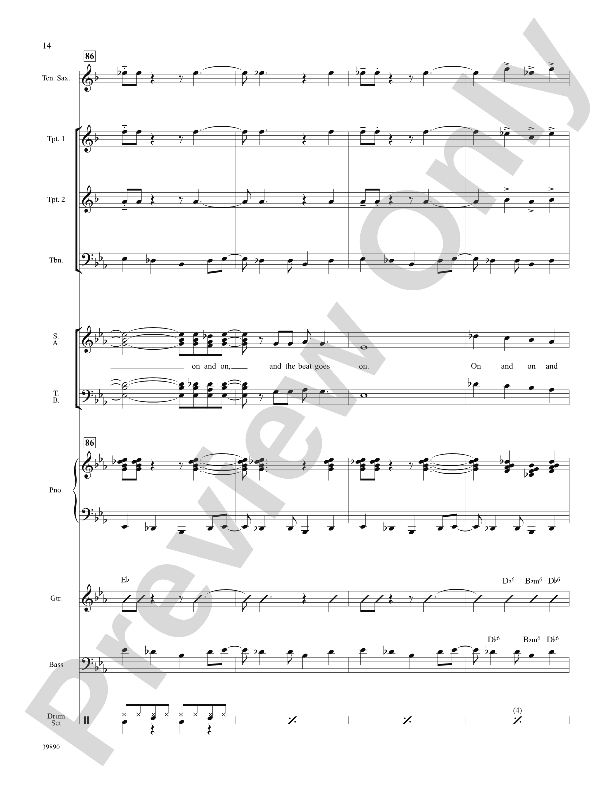 The Beat Goes On: Score: Choral SoundPax