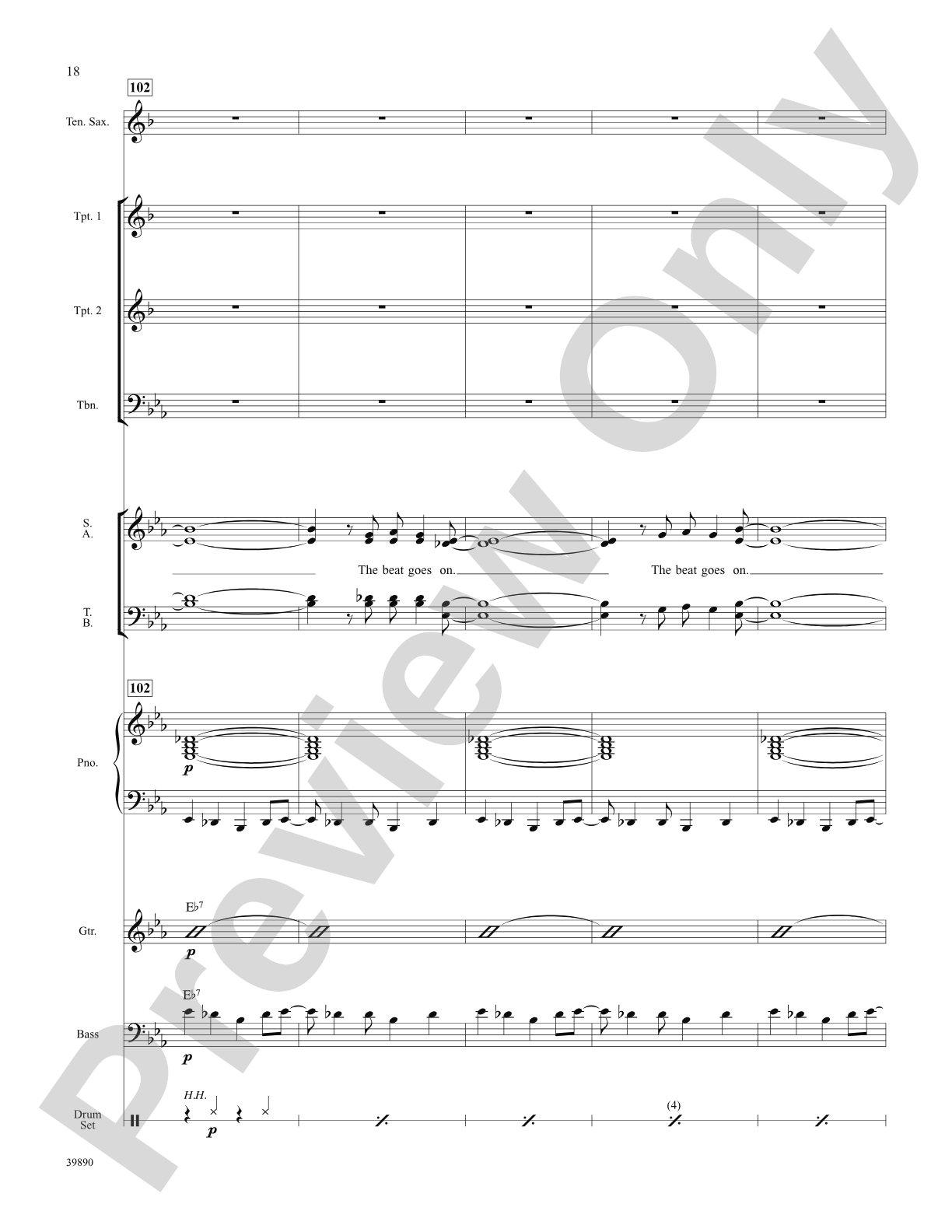 The Beat Goes On: Score: Choral SoundPax