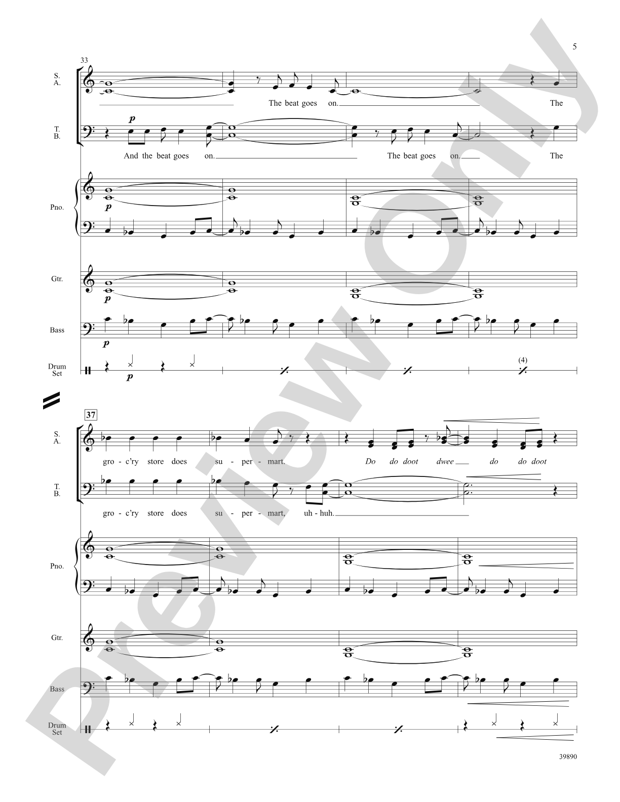 The Beat Goes On: Score: Choral SoundPax