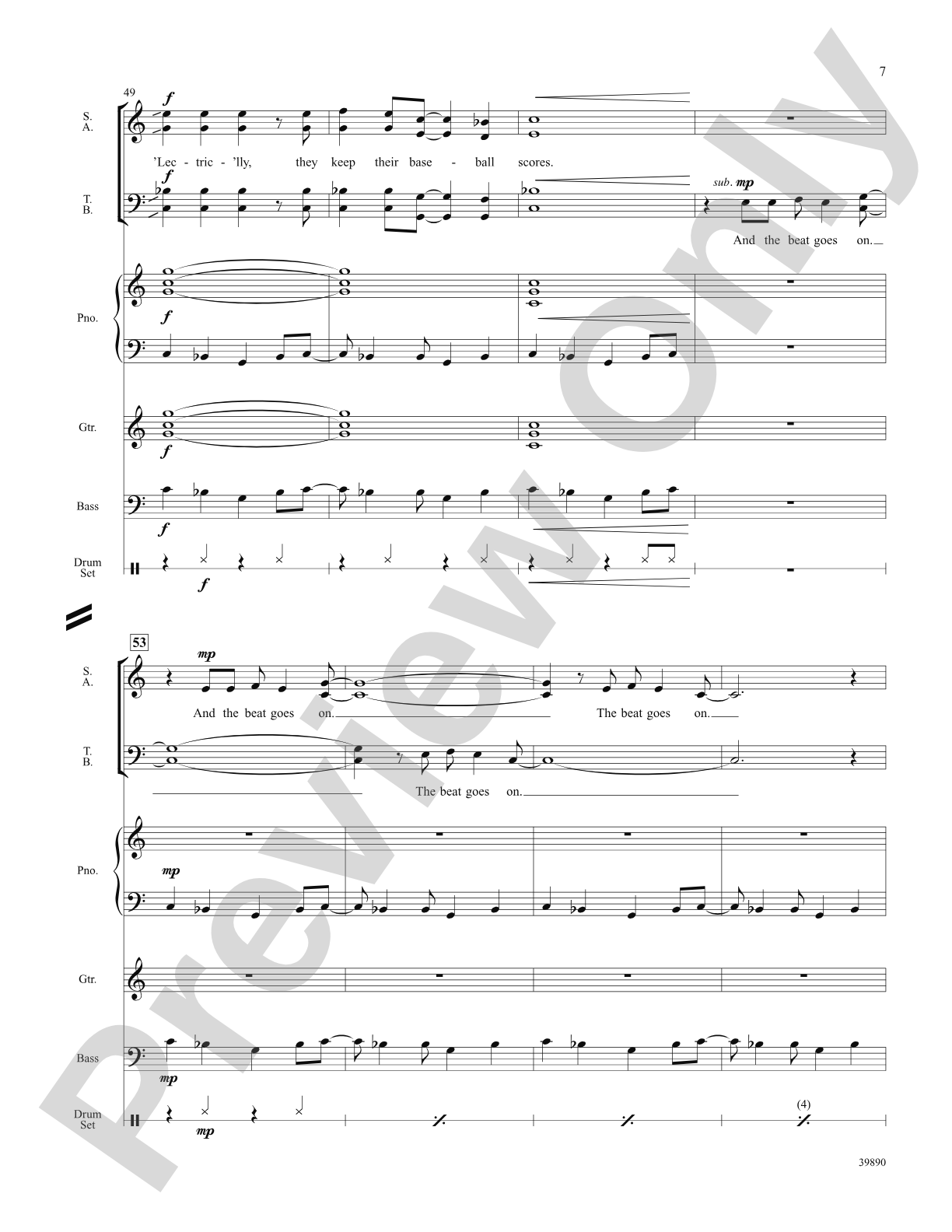 The Beat Goes On: Score: Choral SoundPax