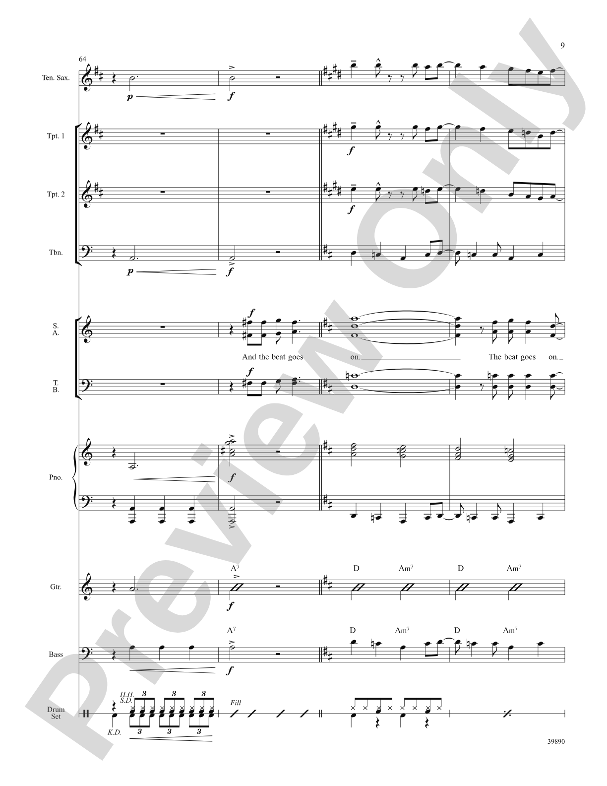 The Beat Goes On: Score: Choral SoundPax