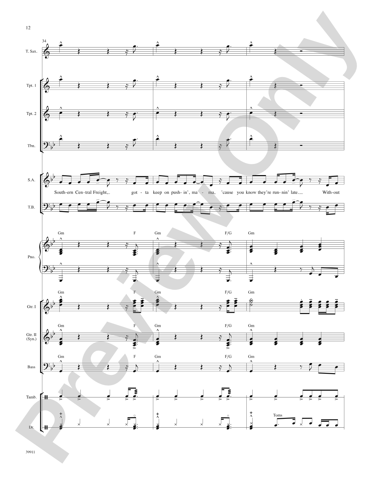 Long Train Runnin': Score: Choral SoundPax