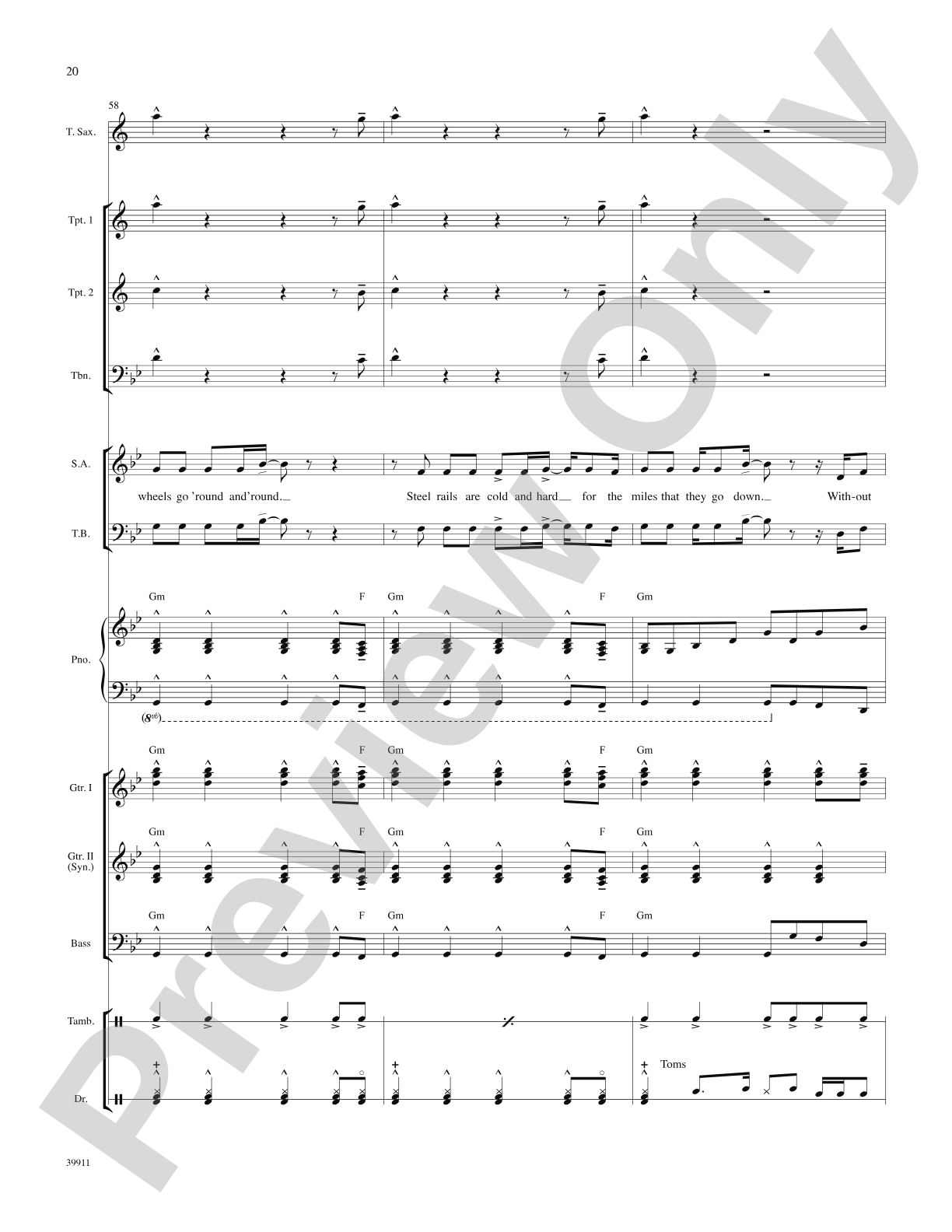 Long Train Runnin': Score: Choral SoundPax