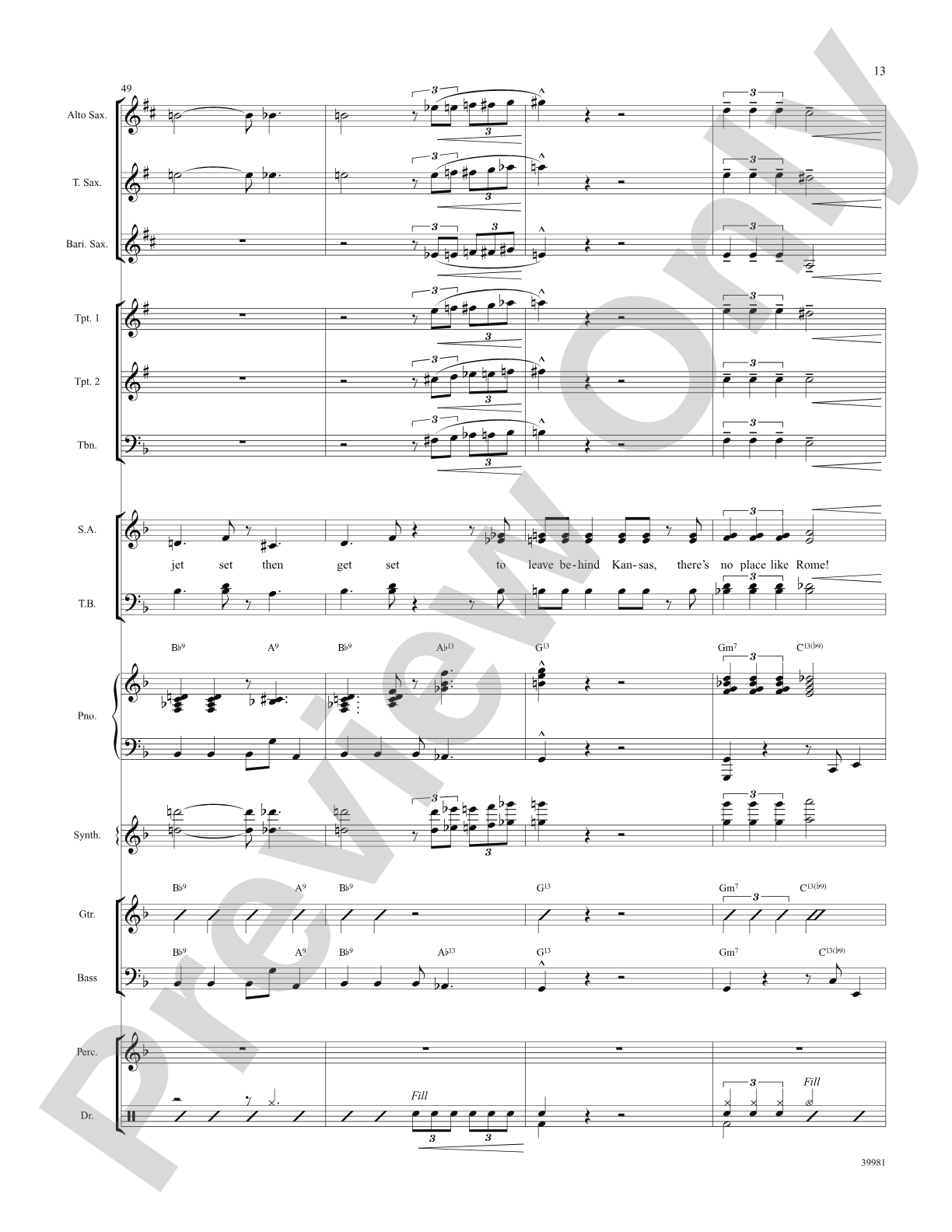 Jet Set (from the musical Catch Me If You Can): Choral SoundPax