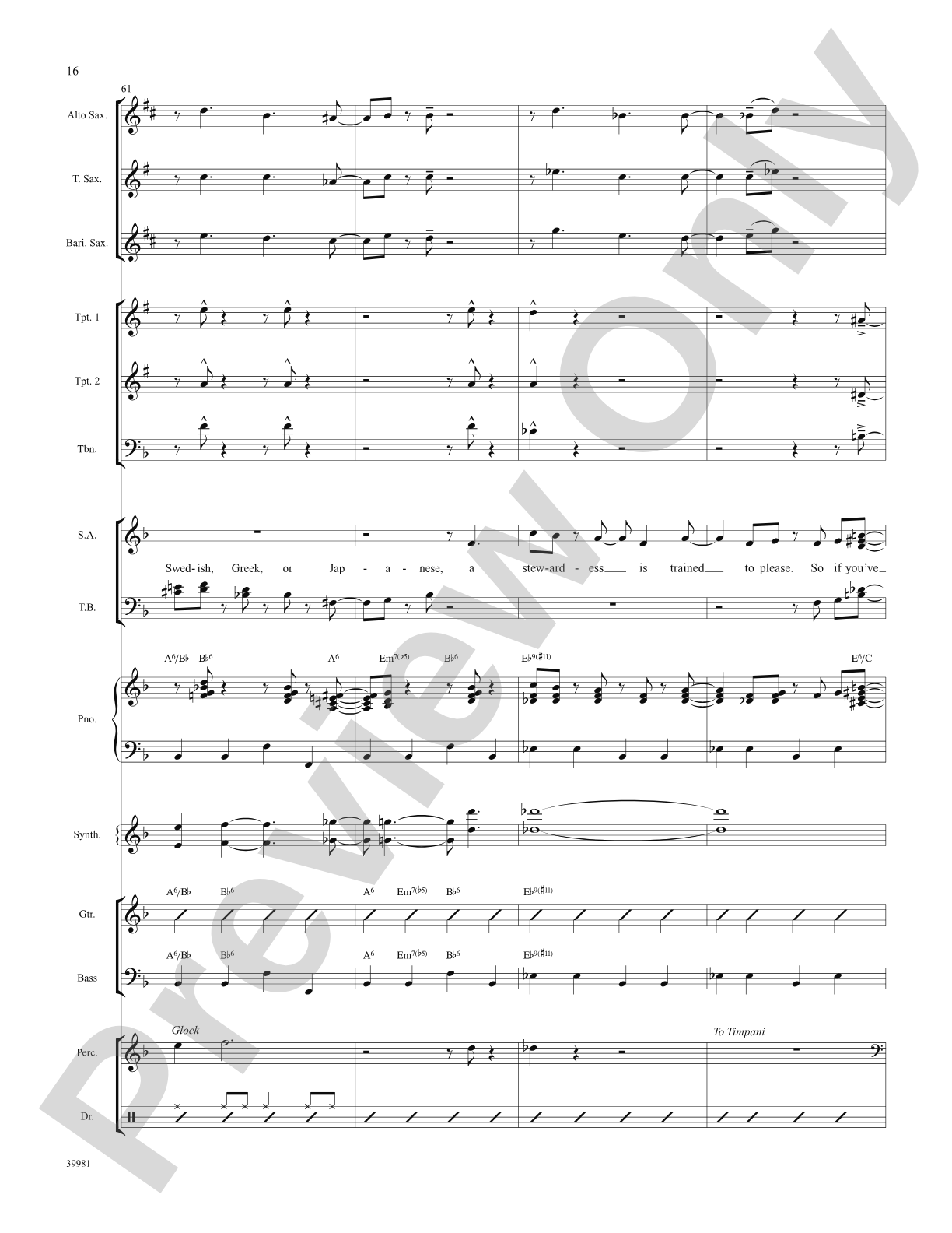 Jet Set (from the musical Catch Me If You Can): Choral SoundPax