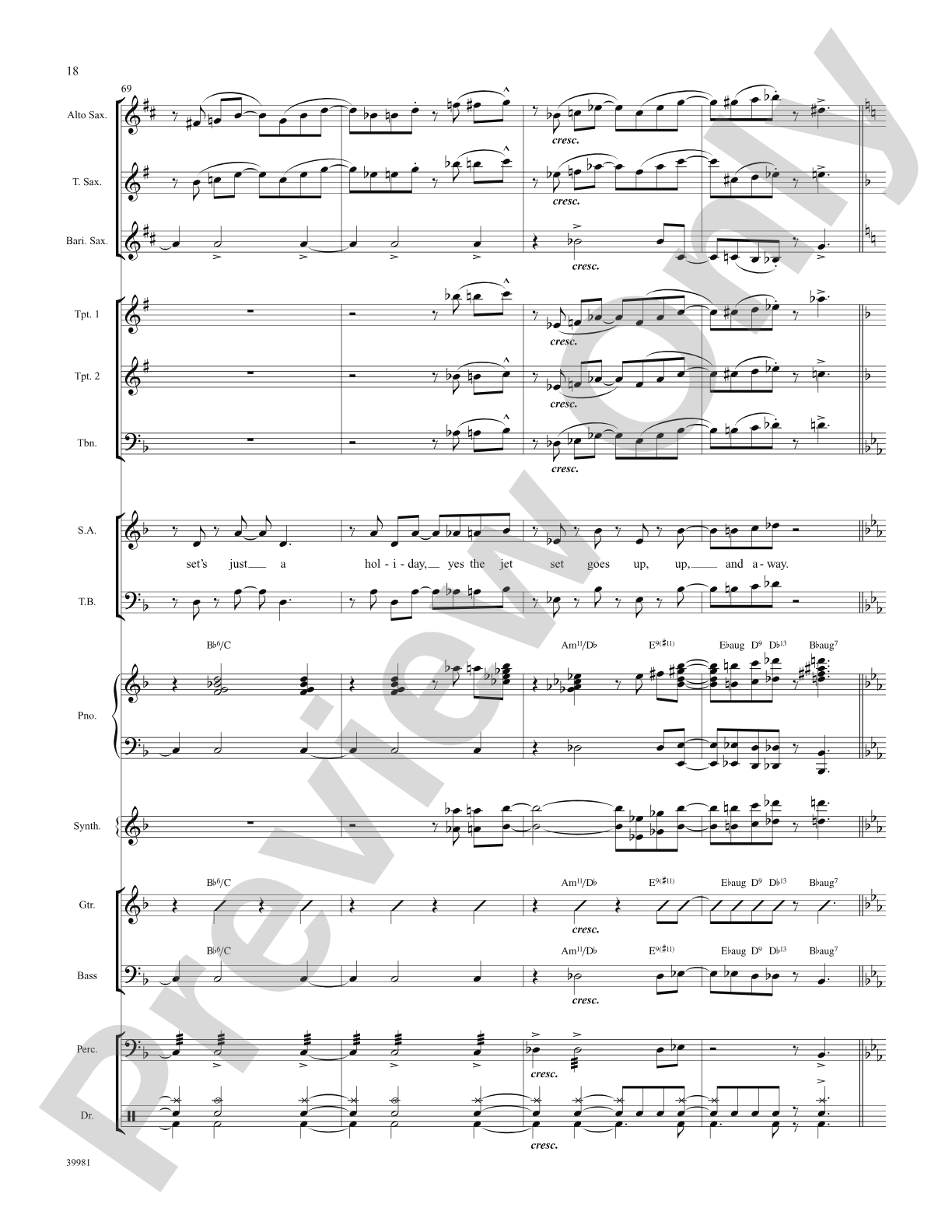 Jet Set (from the musical Catch Me If You Can): Choral SoundPax