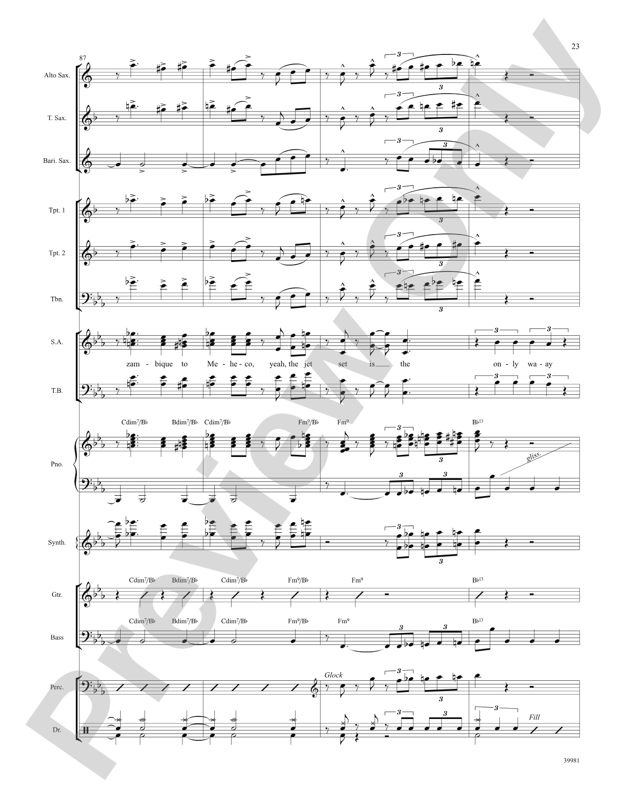 Jet Set (from the musical Catch Me If You Can): Choral SoundPax