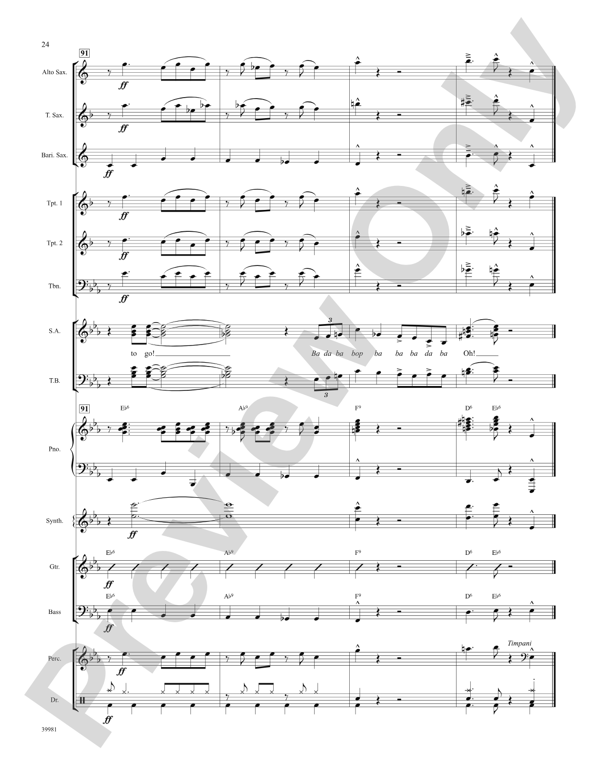 Jet Set (from the musical Catch Me If You Can): Choral SoundPax