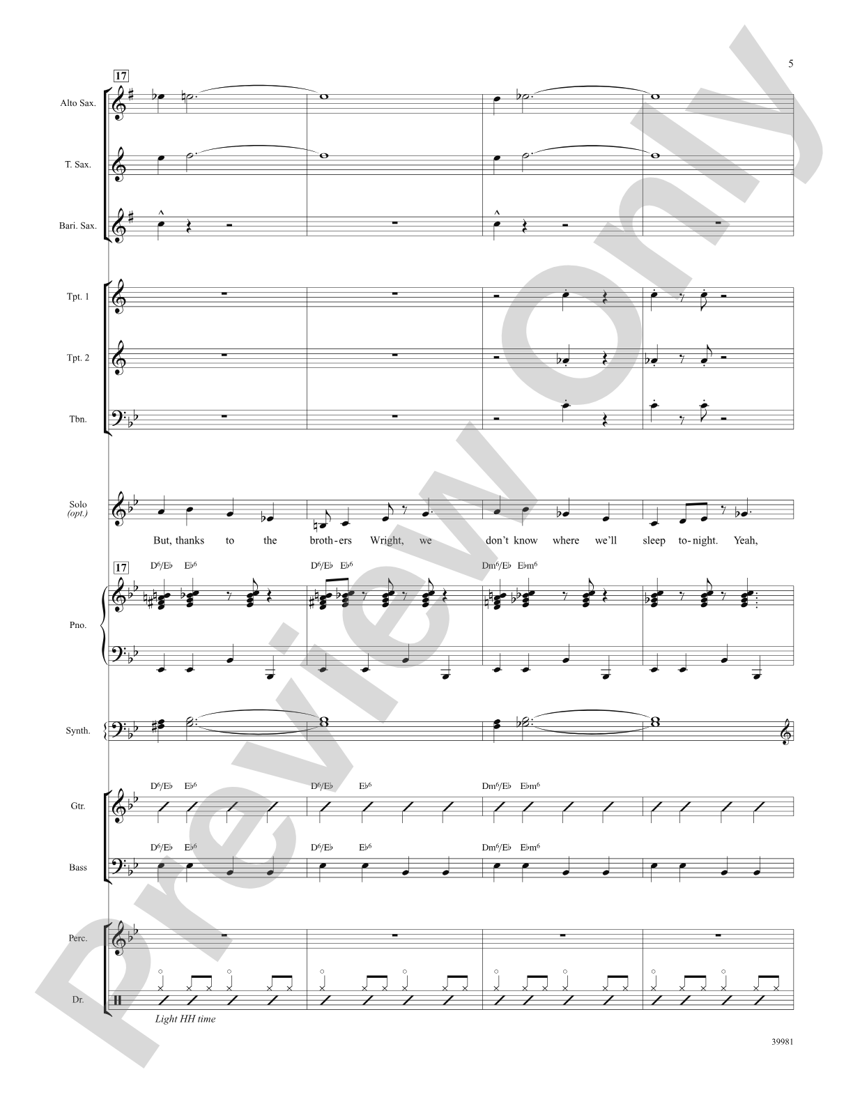 Jet Set (from the musical Catch Me If You Can): Choral SoundPax