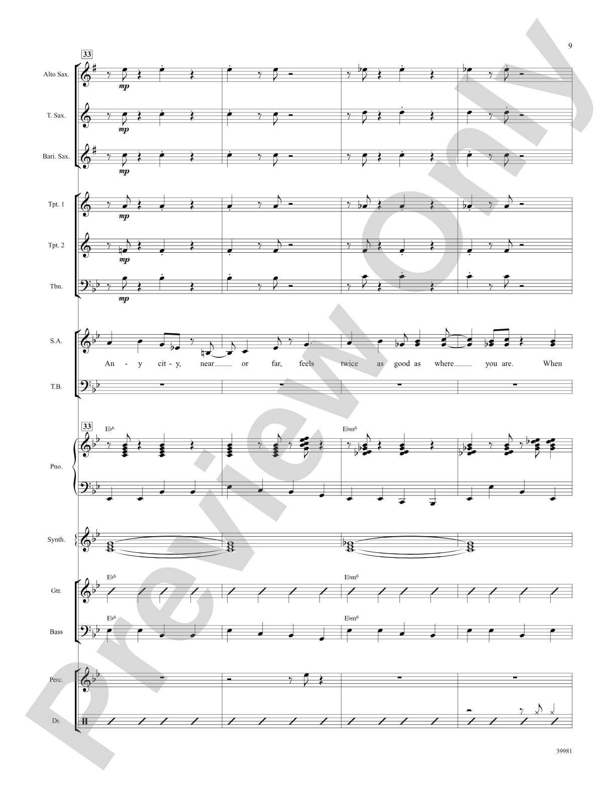 Jet Set (from the musical Catch Me If You Can): Choral SoundPax