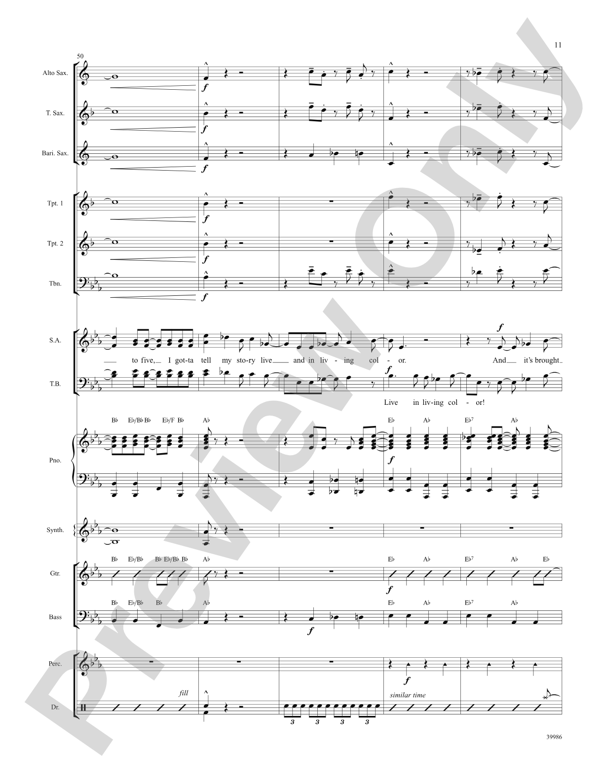 Live in Living Color (from the musical Catch Me If You Can): Choral SoundPax