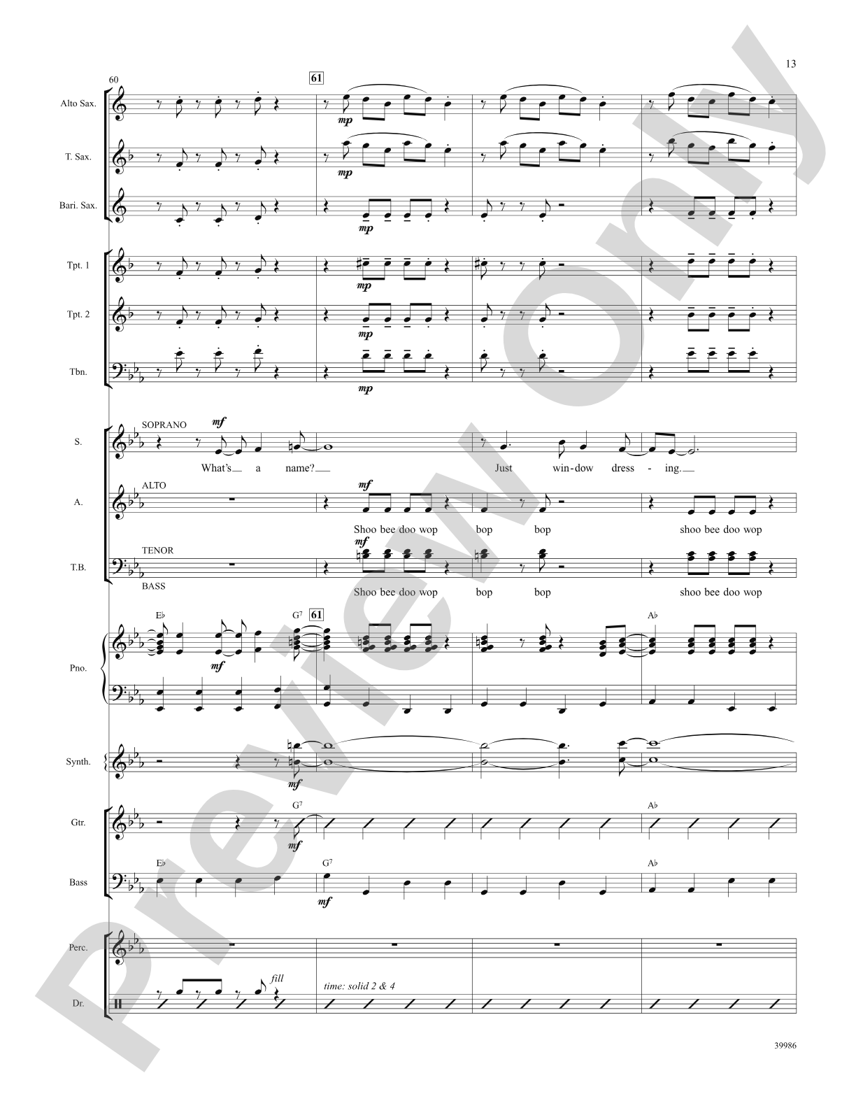 Live in Living Color (from the musical Catch Me If You Can): Choral SoundPax