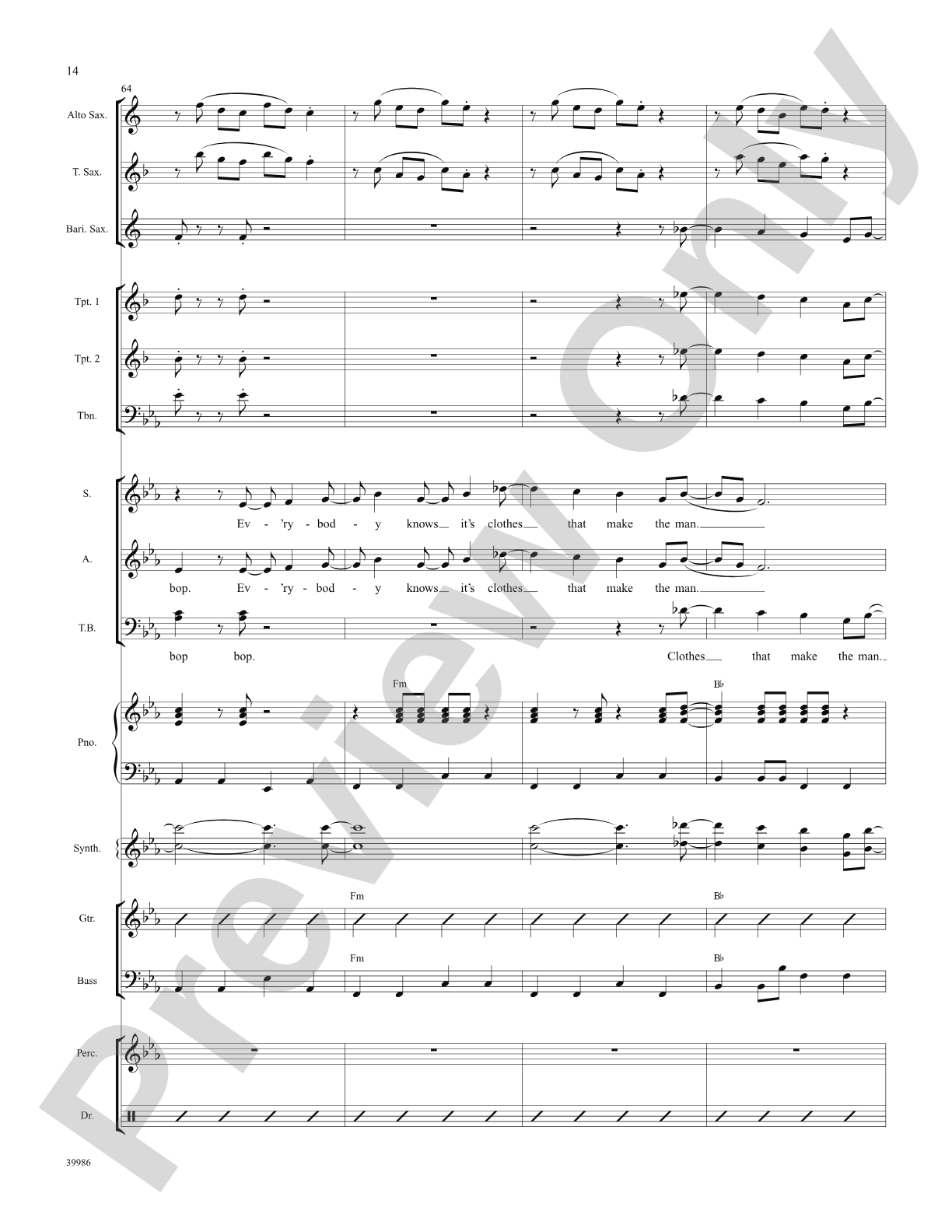 Live in Living Color (from the musical Catch Me If You Can): Choral SoundPax