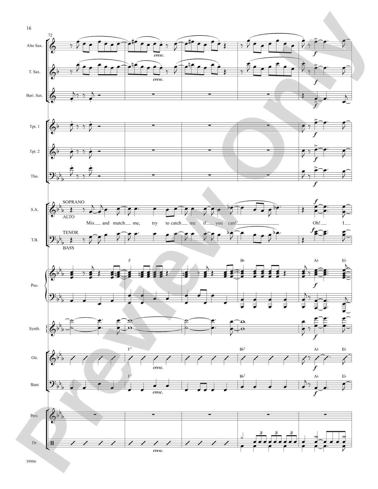 Live in Living Color (from the musical Catch Me If You Can): Choral SoundPax