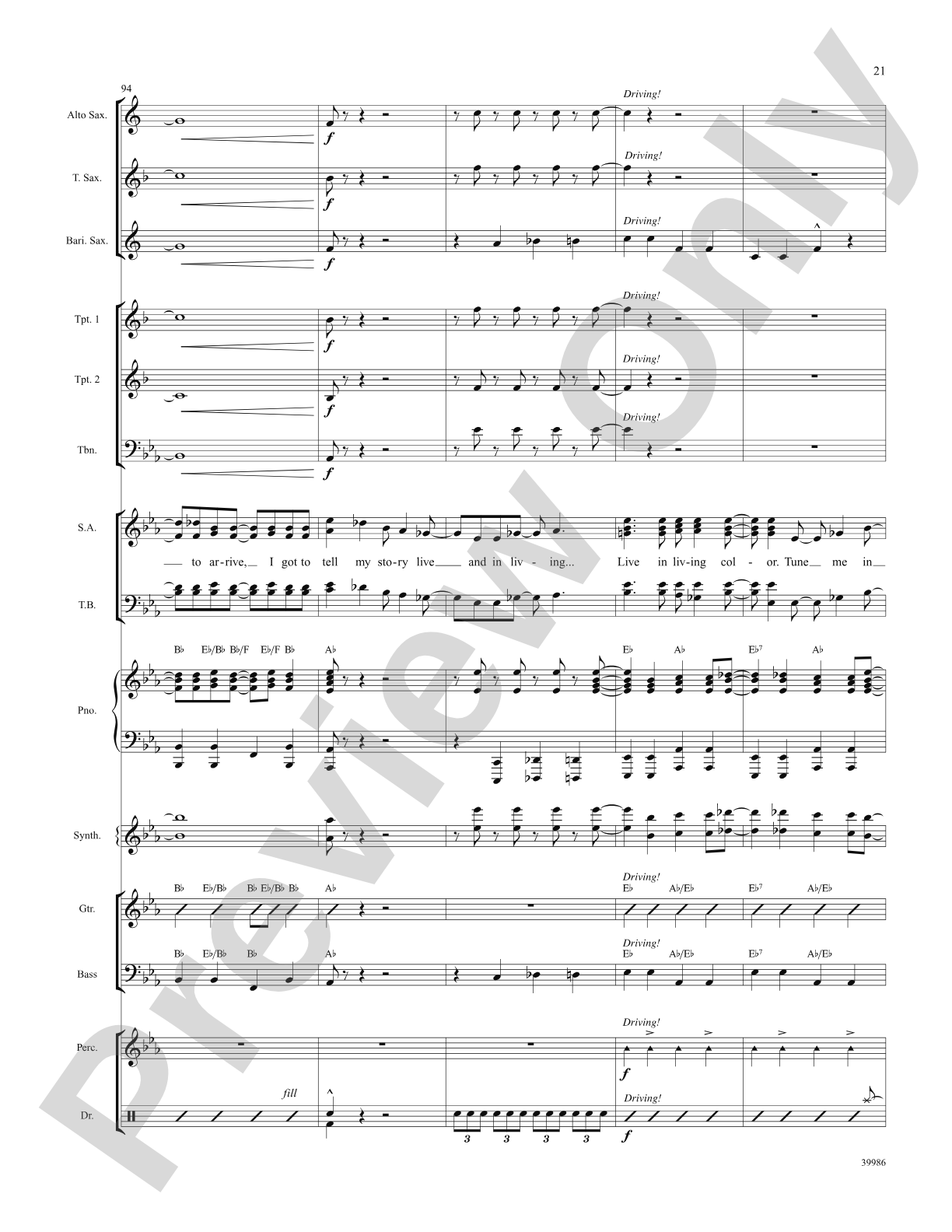 Live in Living Color (from the musical Catch Me If You Can): Choral SoundPax