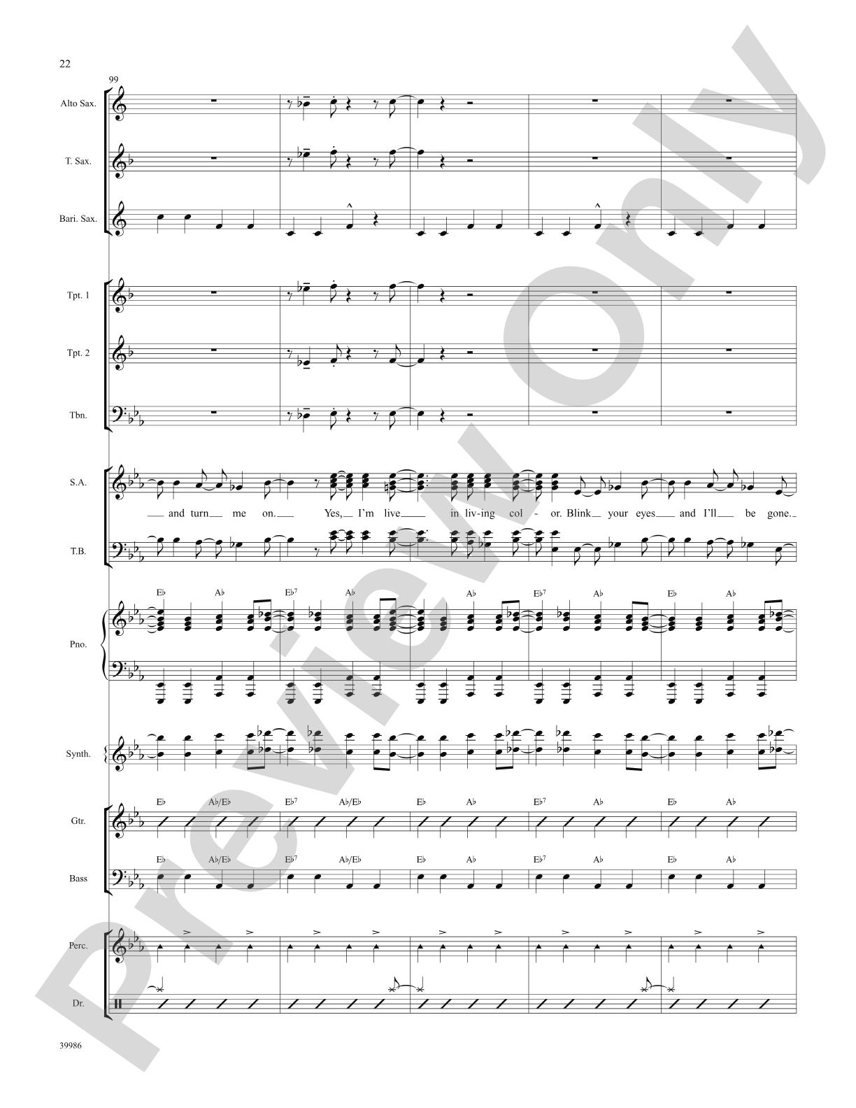 Live in Living Color (from the musical Catch Me If You Can): Choral SoundPax