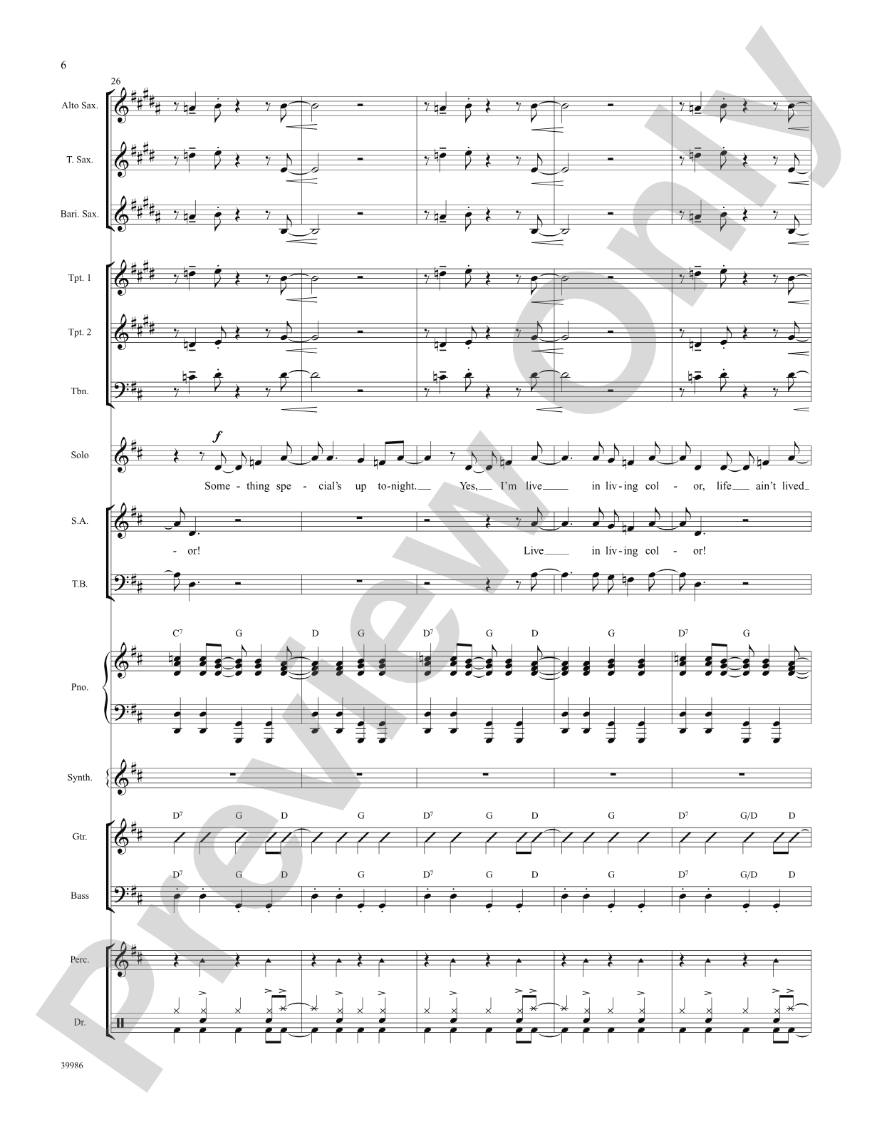 Live in Living Color (from the musical Catch Me If You Can): Choral SoundPax