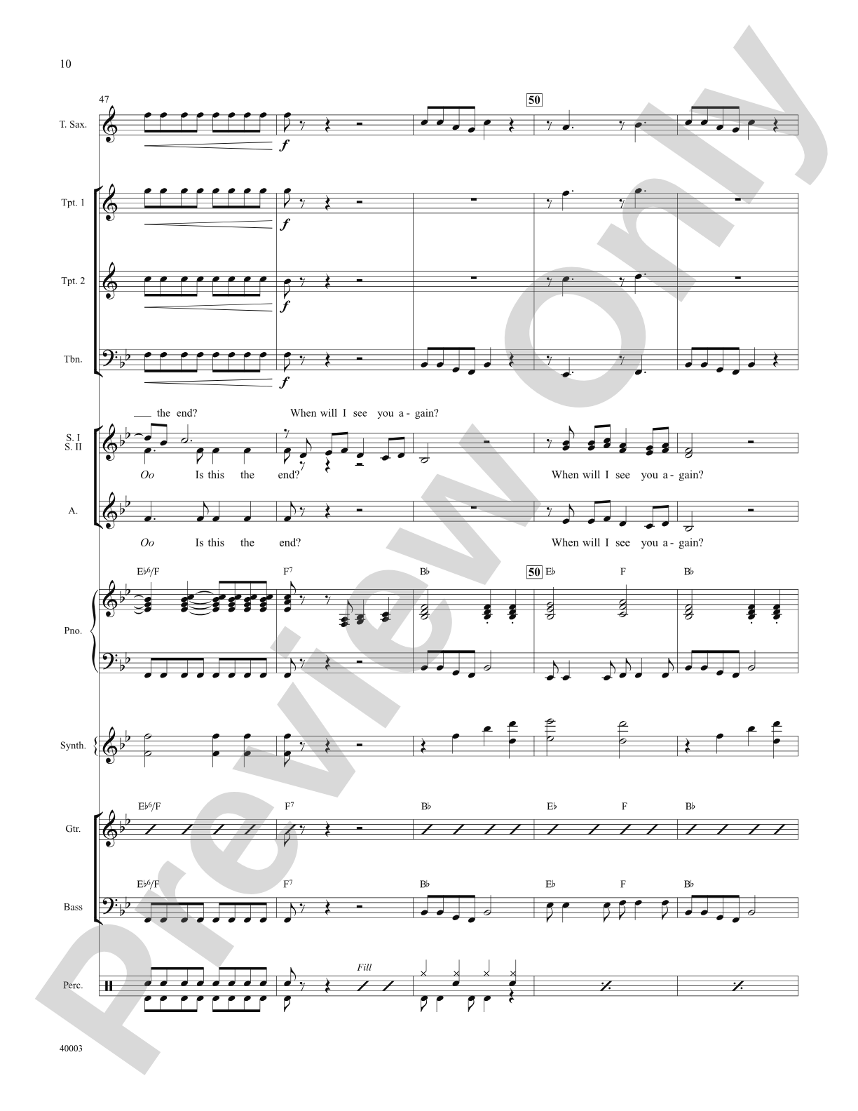 When Will I See You Again: Score: Choral SoundPax