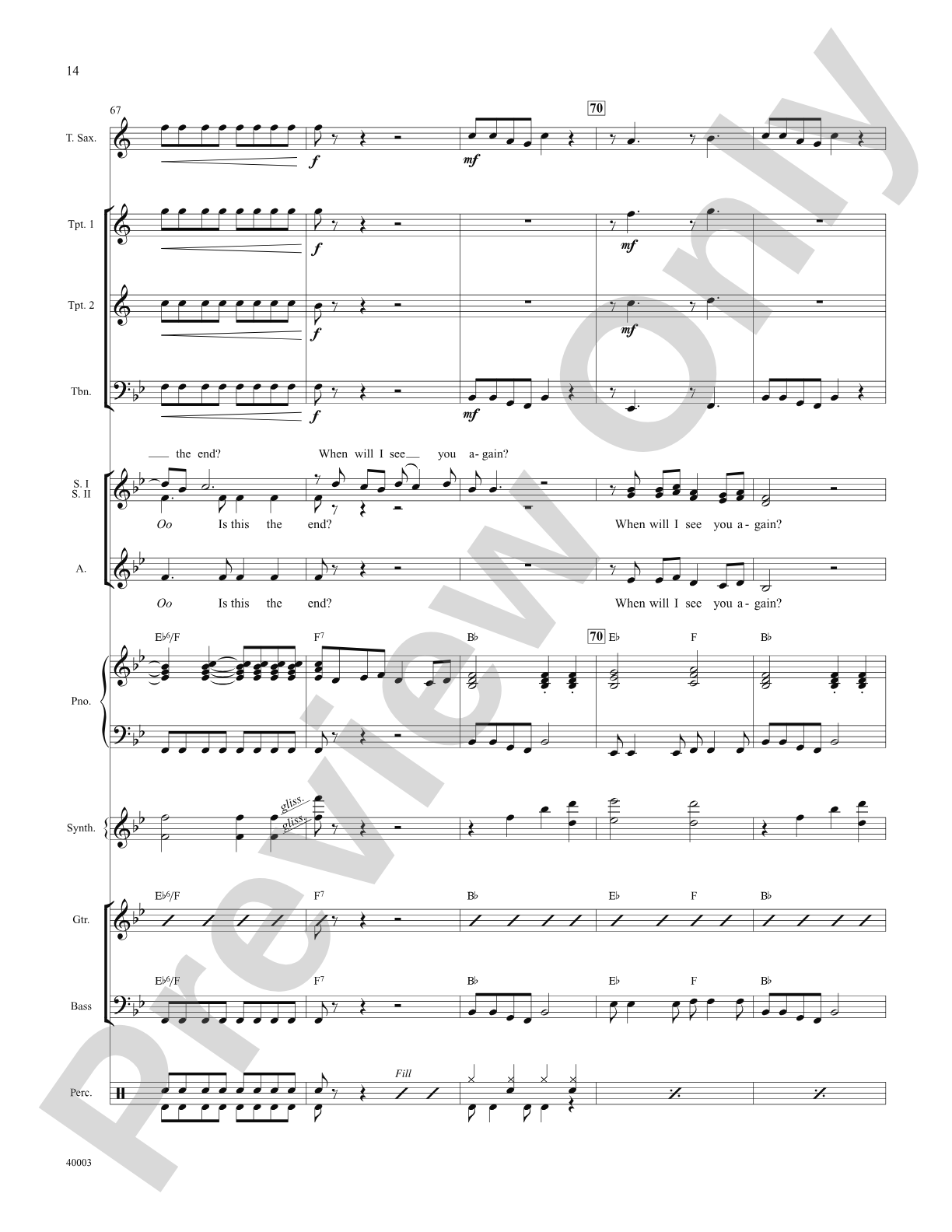 When Will I See You Again: Score: Choral SoundPax