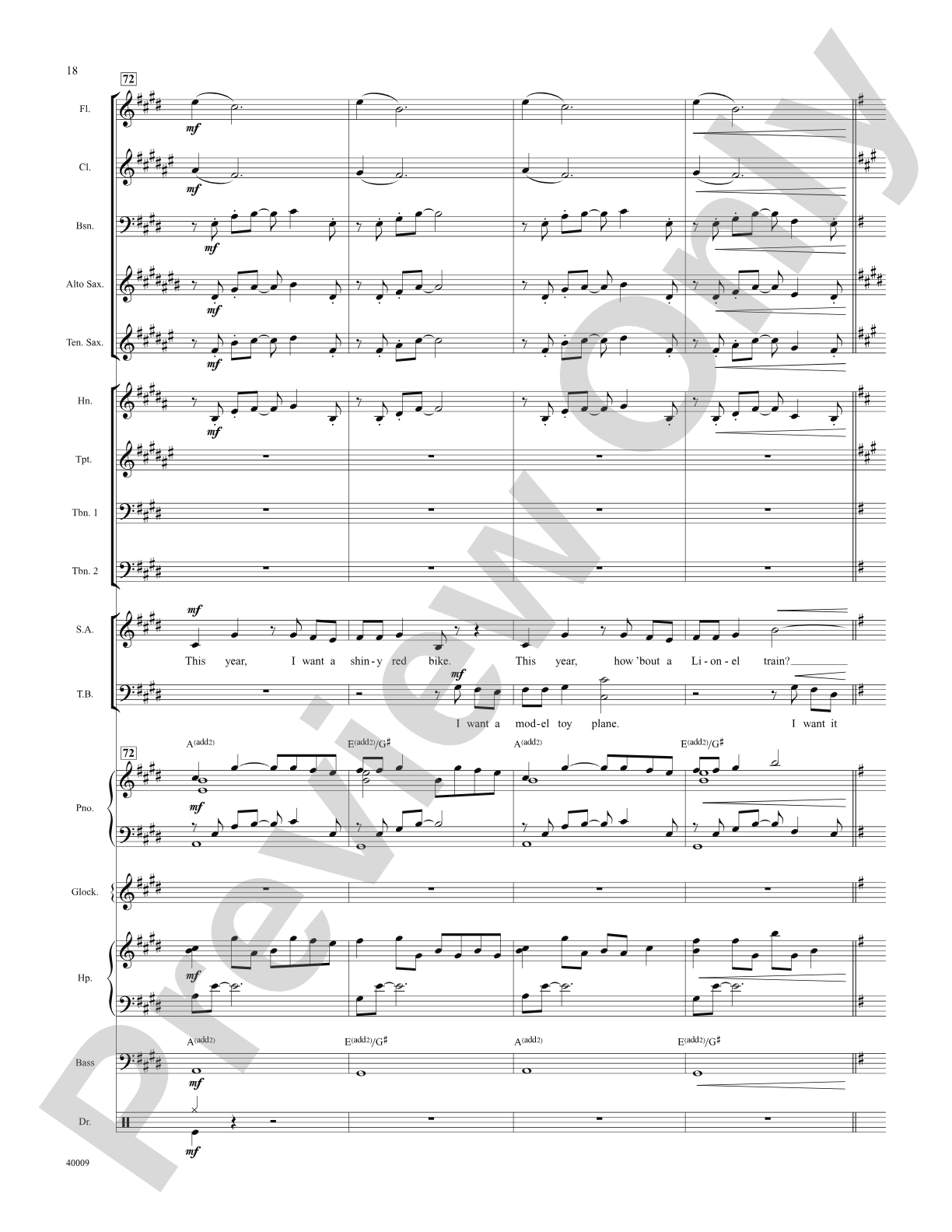 Counting Down to Christmas (from A Christmas Story: The Musical): Score: Choral SoundPax
