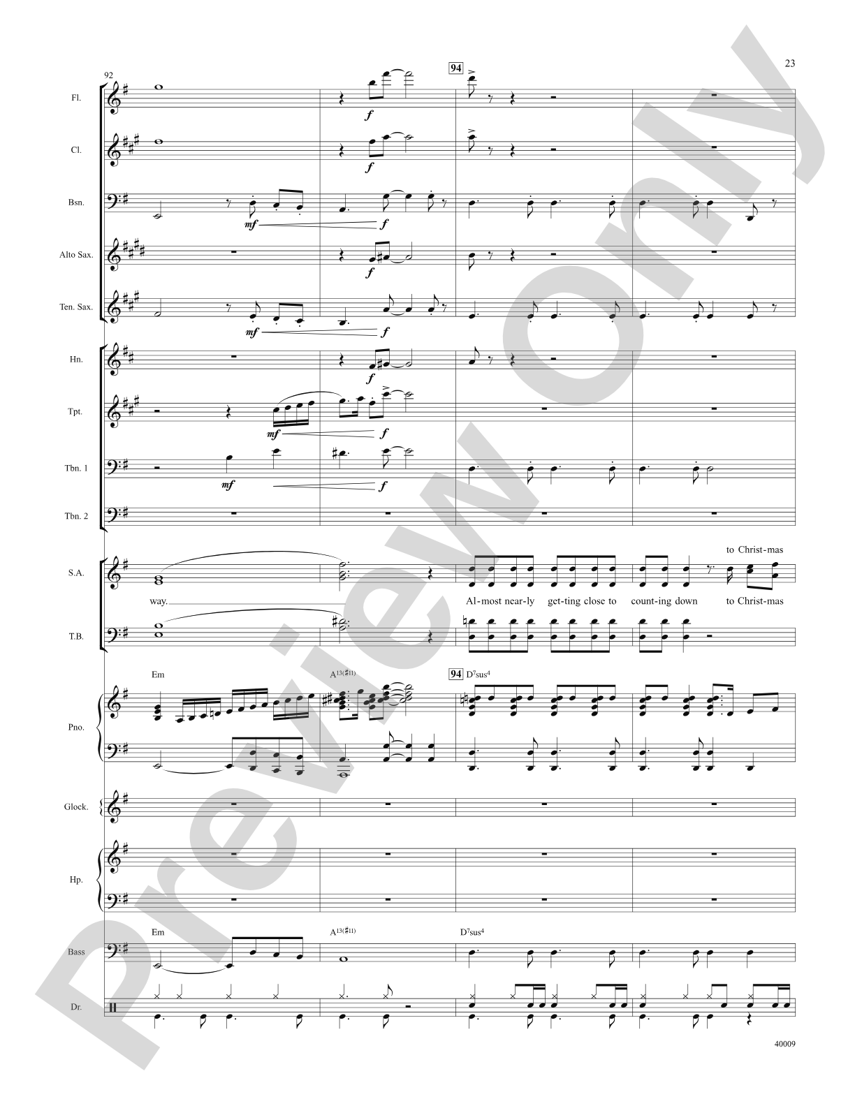 Counting Down to Christmas (from A Christmas Story: The Musical): Score: Choral SoundPax