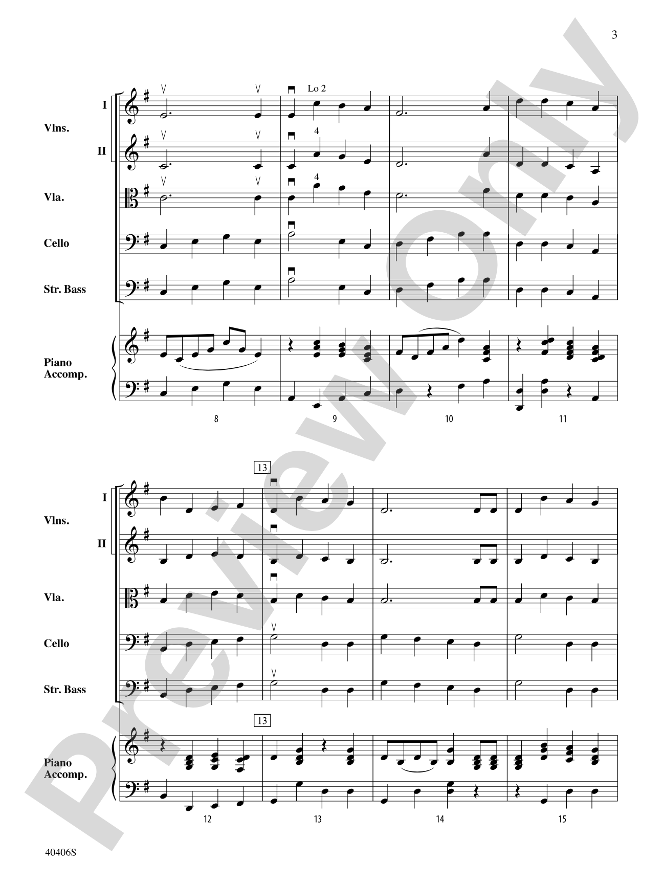 Jingle Bells: String Orchestra Conductor Score & Parts