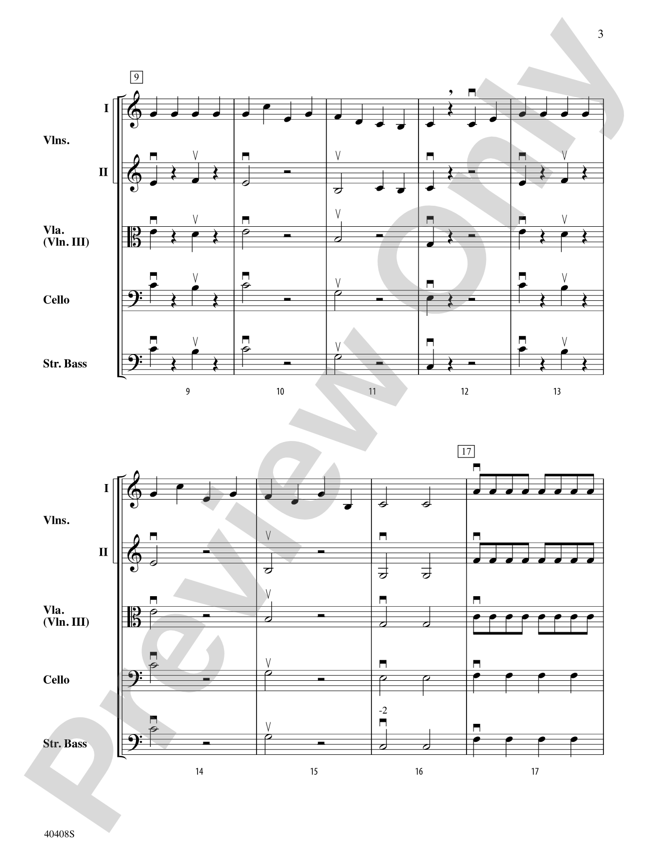 Country Dance in C: Score