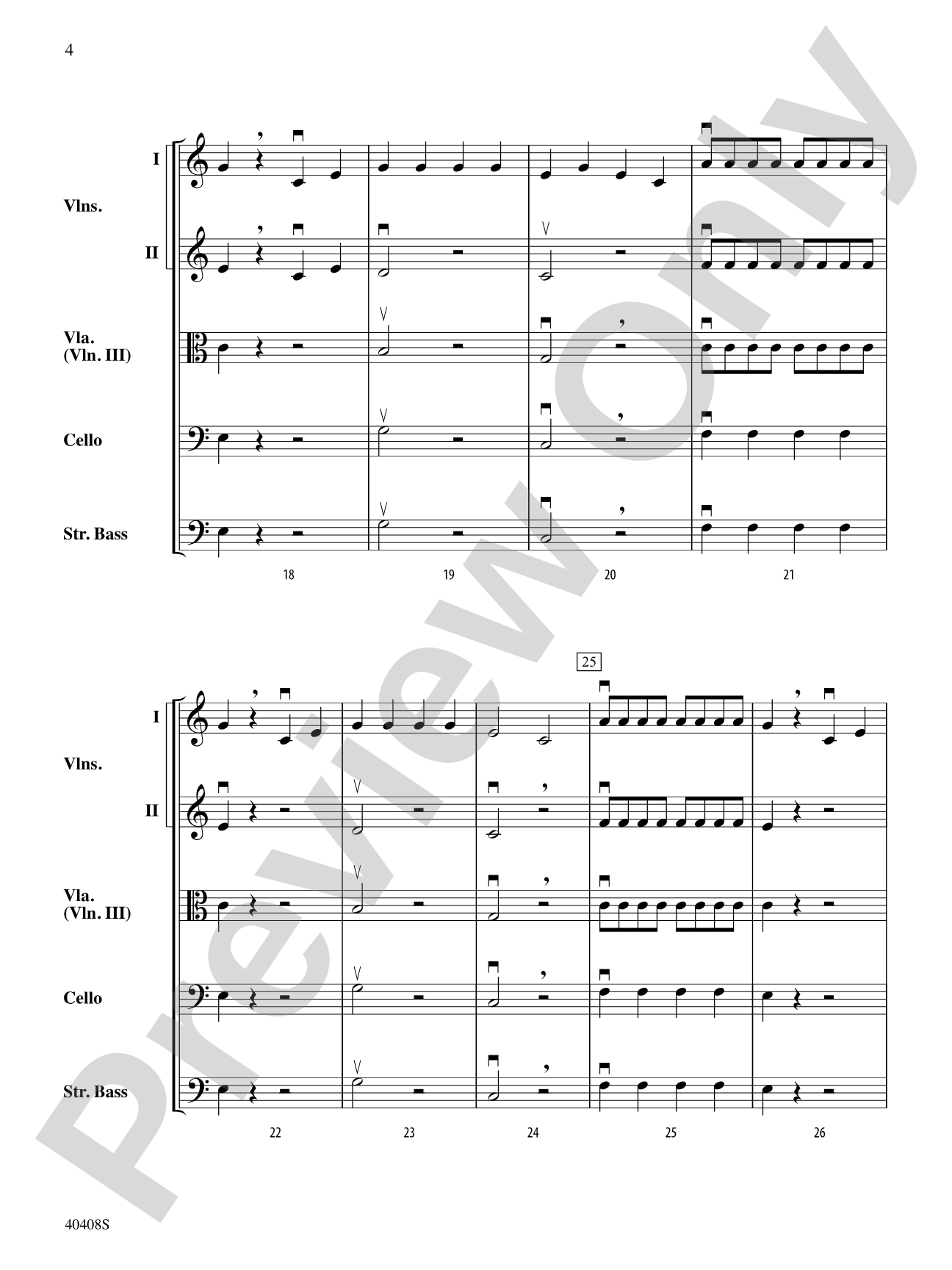 Country Dance in C: Score