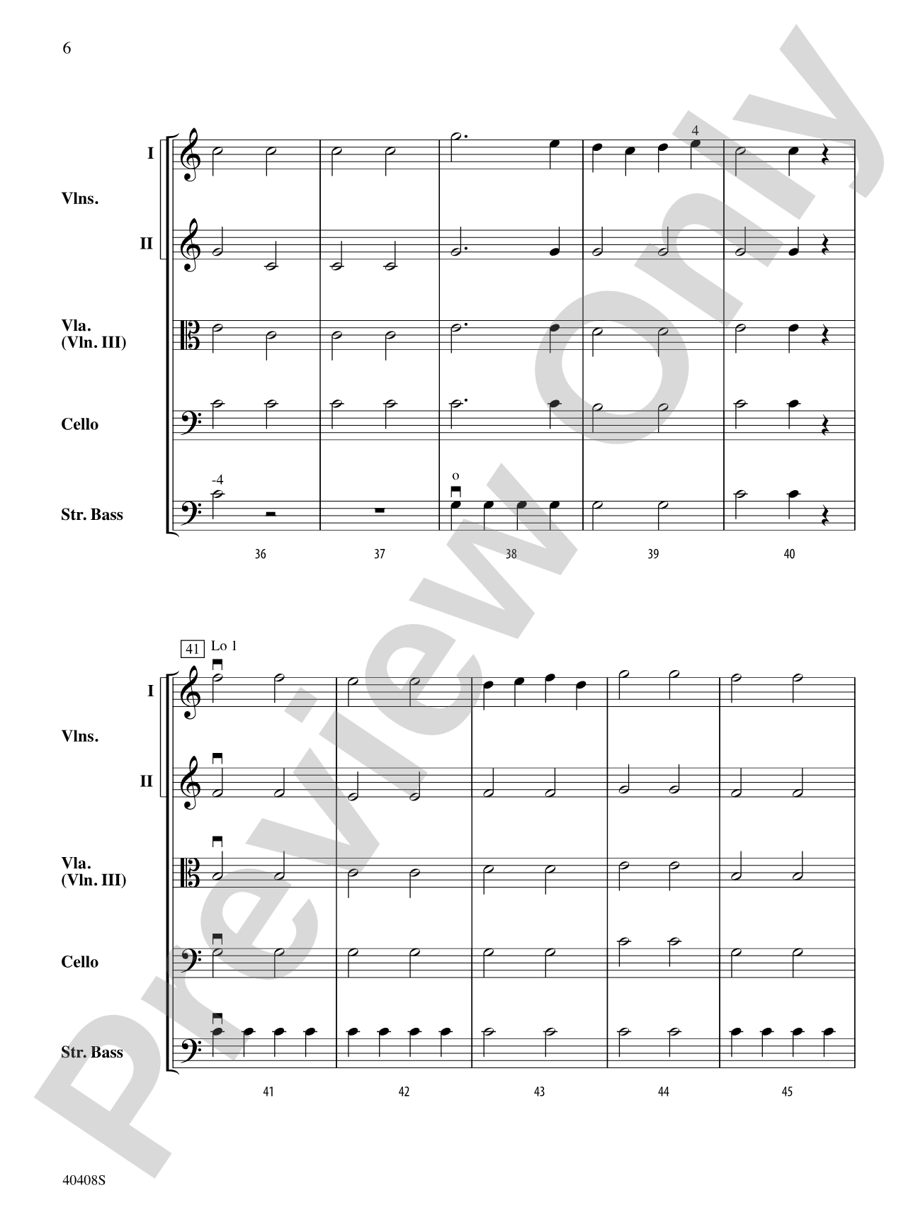 Country Dance in C: Score