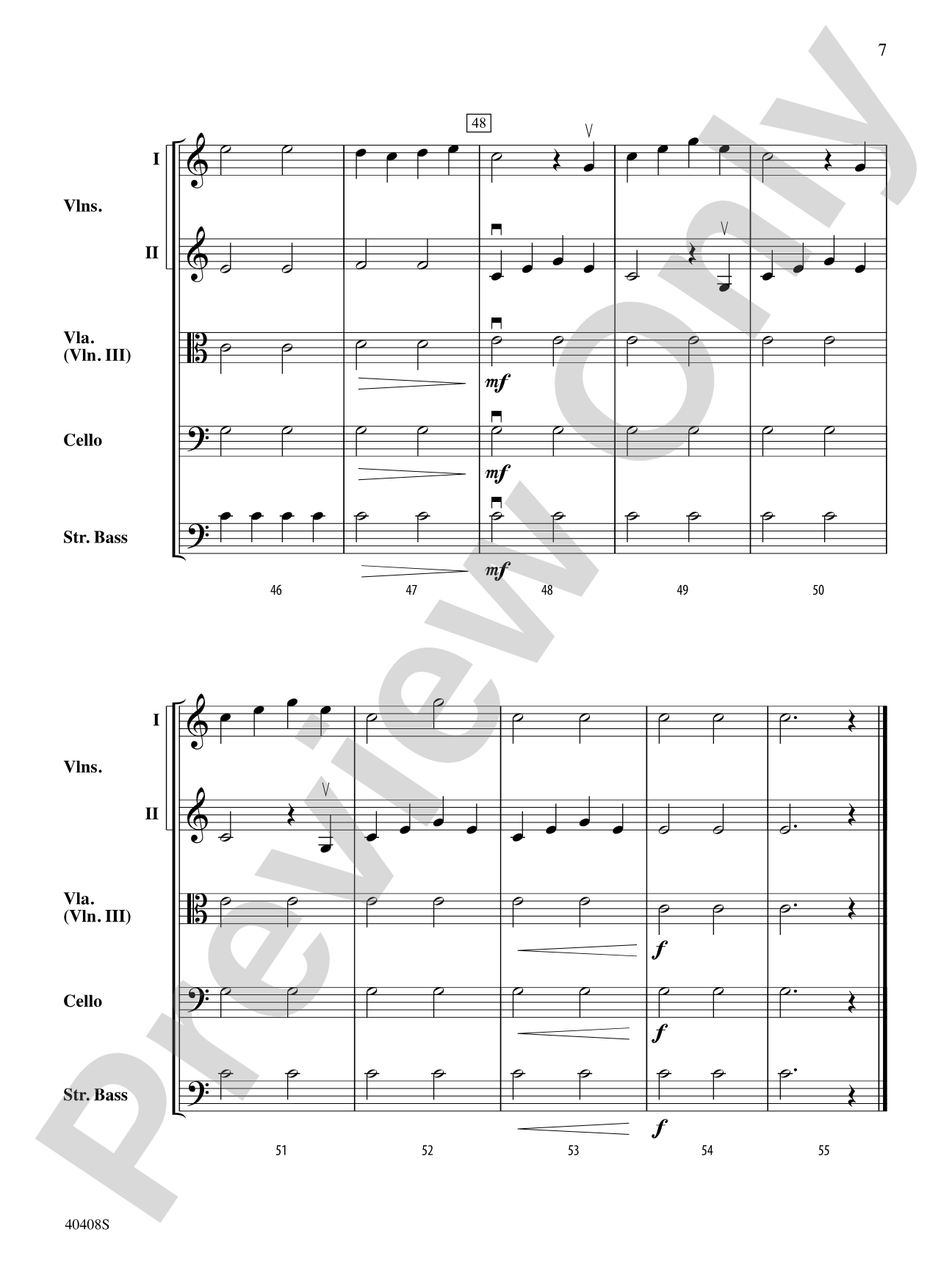 Country Dance in C: Score