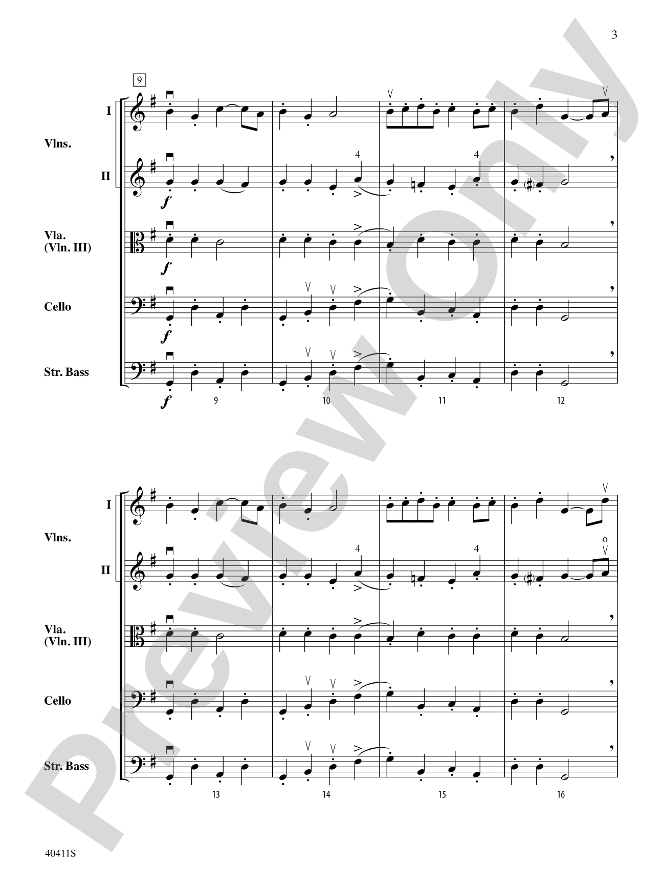 Shepherd's Hey: String Orchestra Conductor Score & Parts