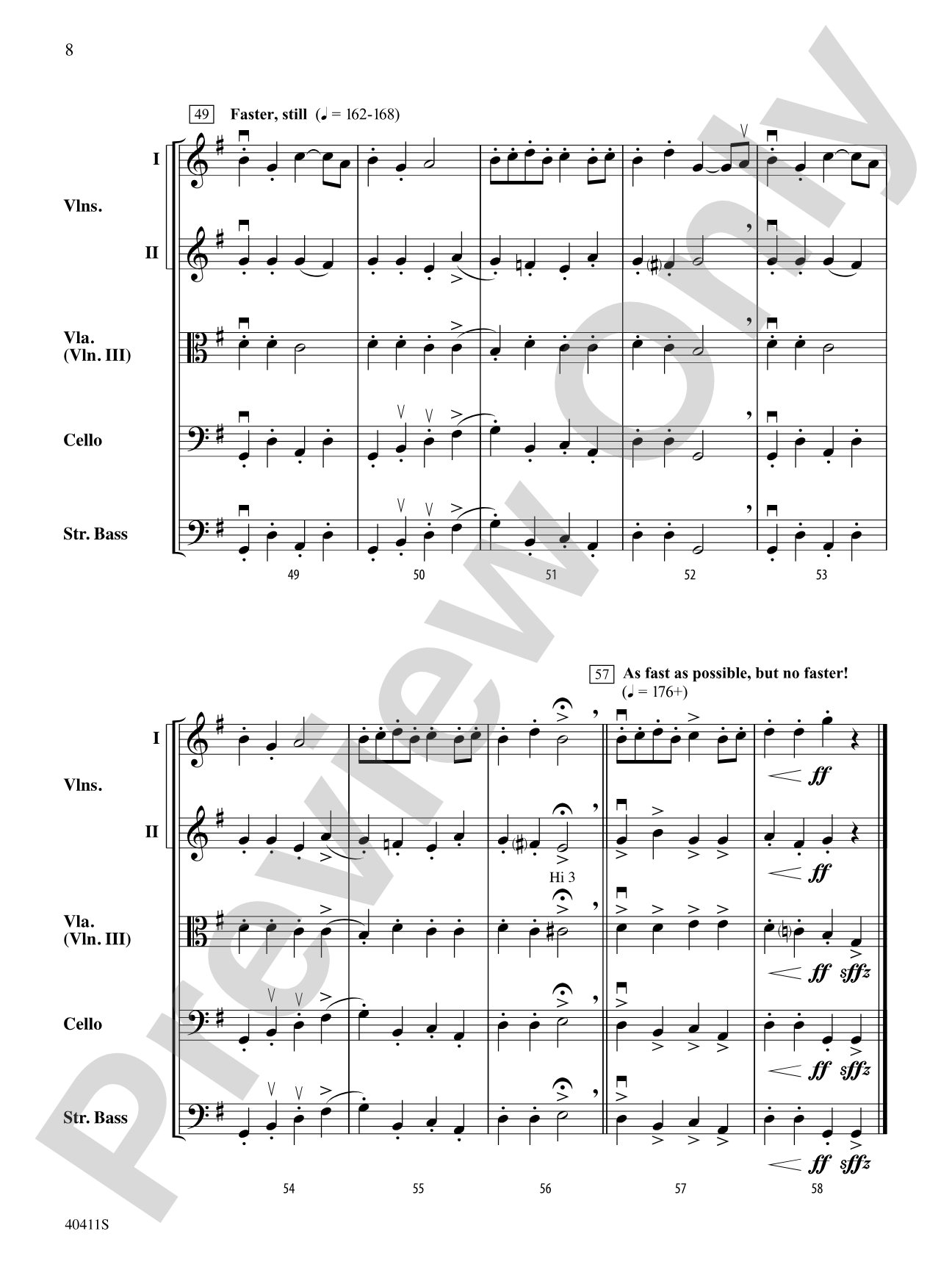 Shepherd's Hey: String Orchestra Conductor Score & Parts