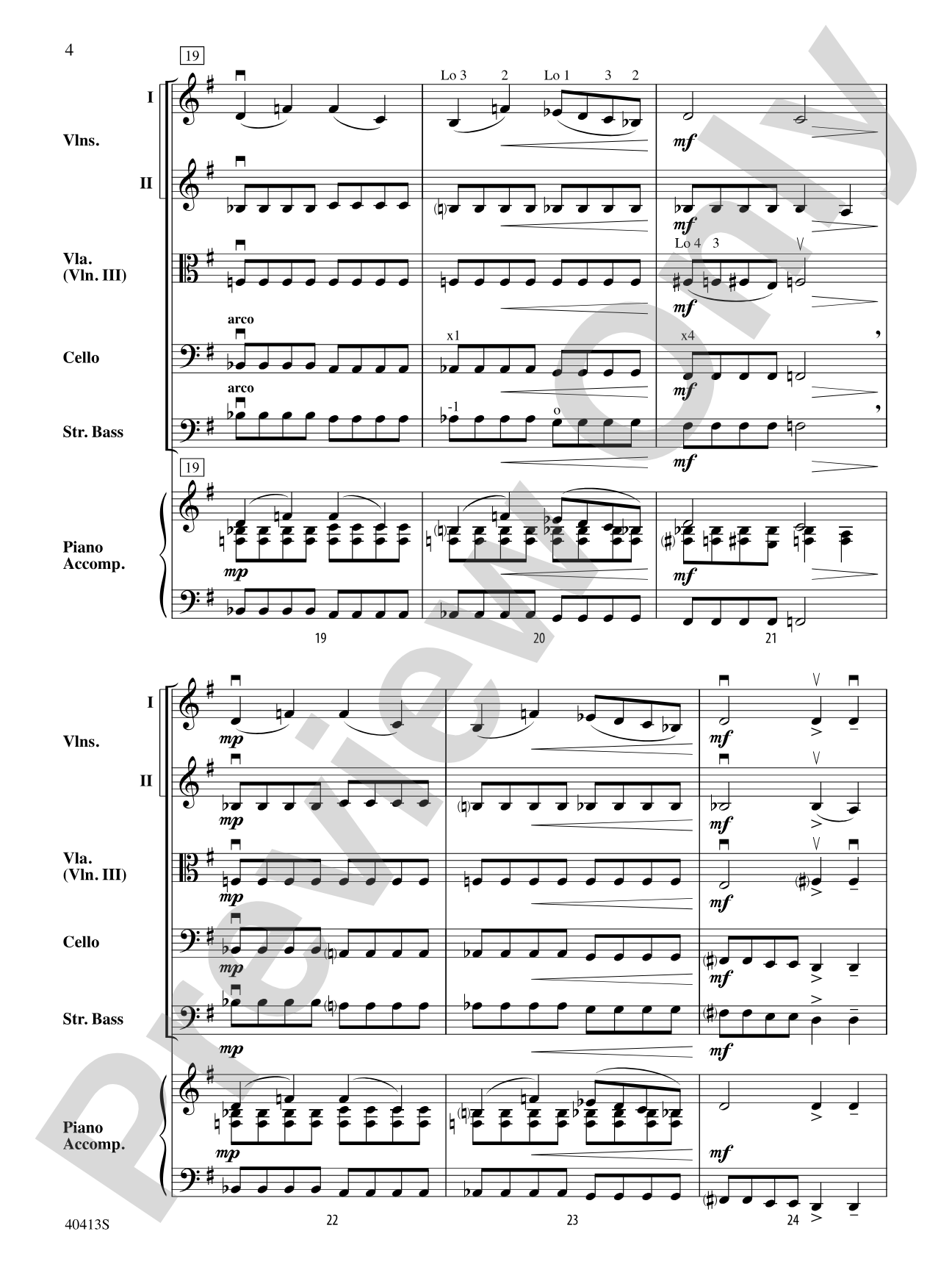 Strolling: String Orchestra Conductor Score & Parts