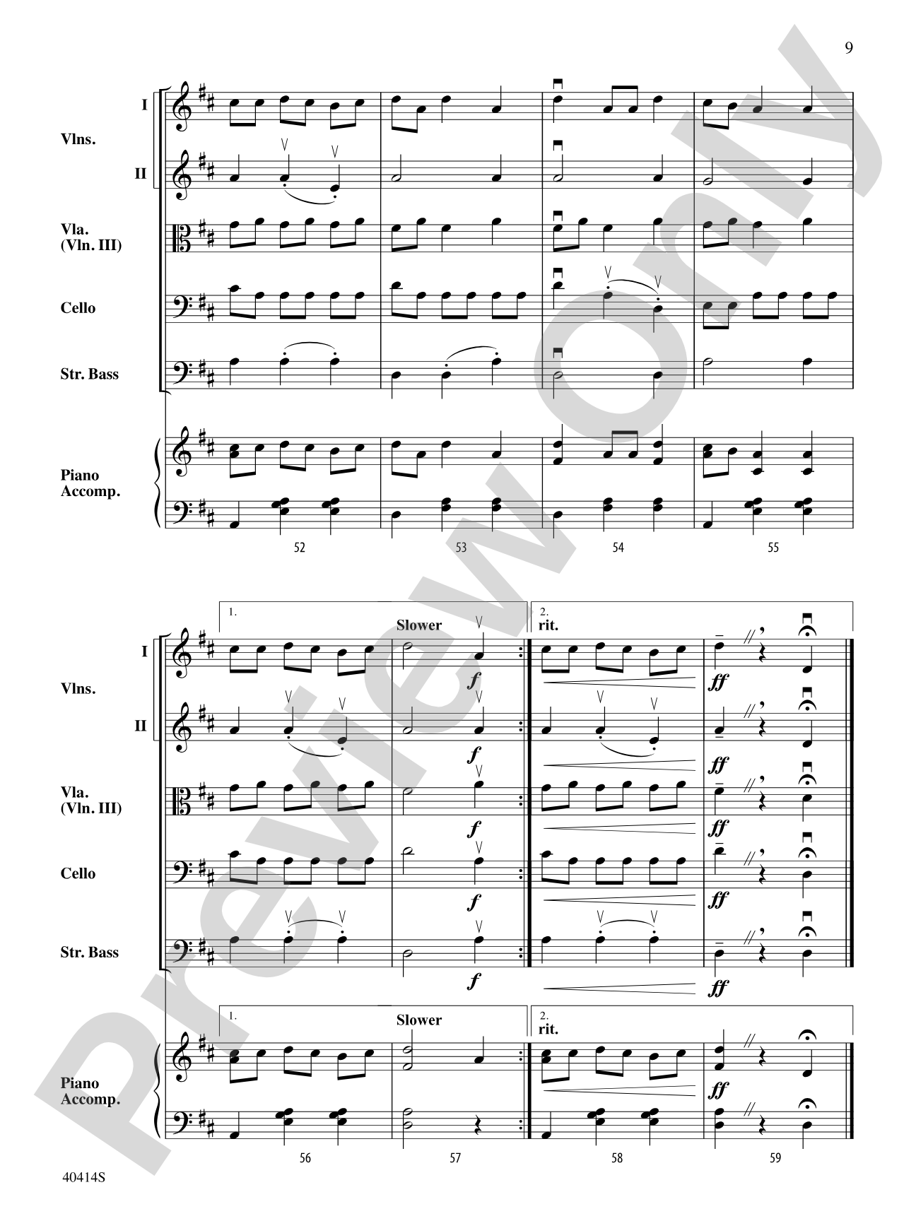 Strings All Around: String Orchestra Conductor Score & Parts