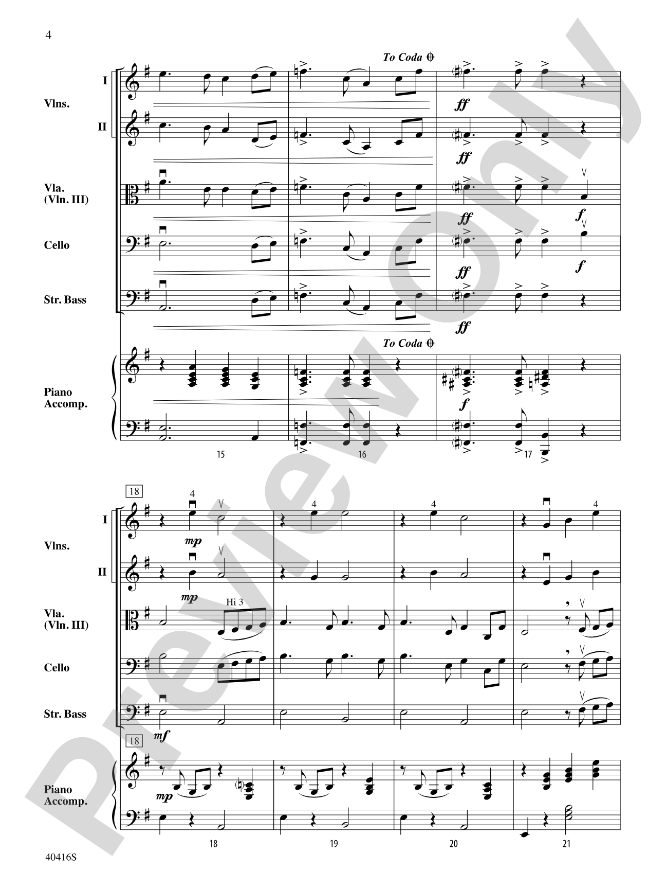 Swan Lake: String Orchestra Conductor Score & Parts