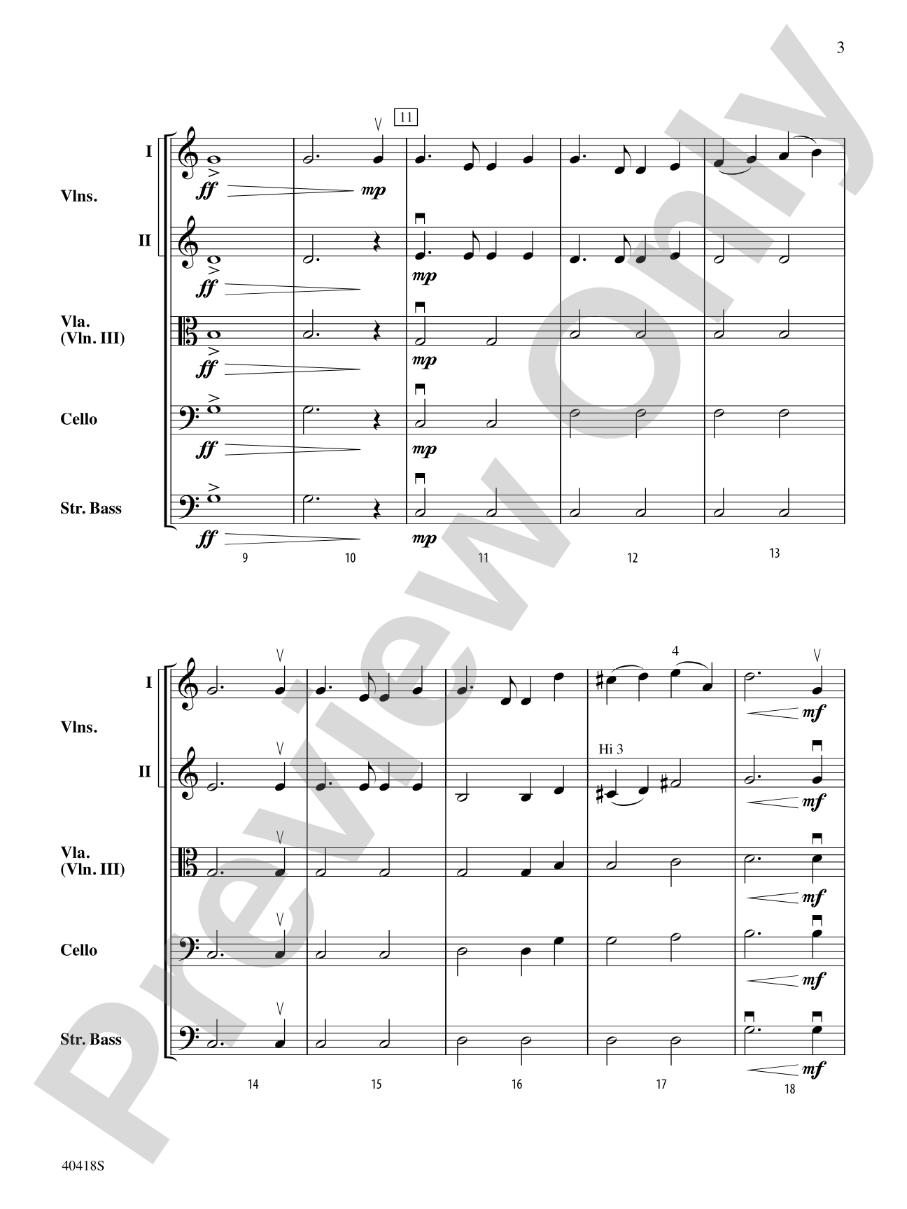 America, the Beautiful: String Orchestra Conductor Score & Parts
