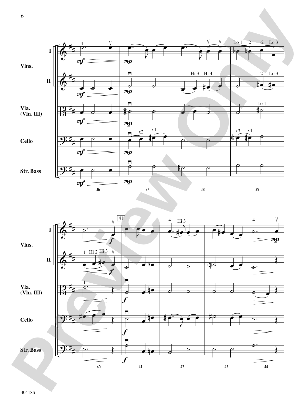 America, the Beautiful: String Orchestra Conductor Score & Parts