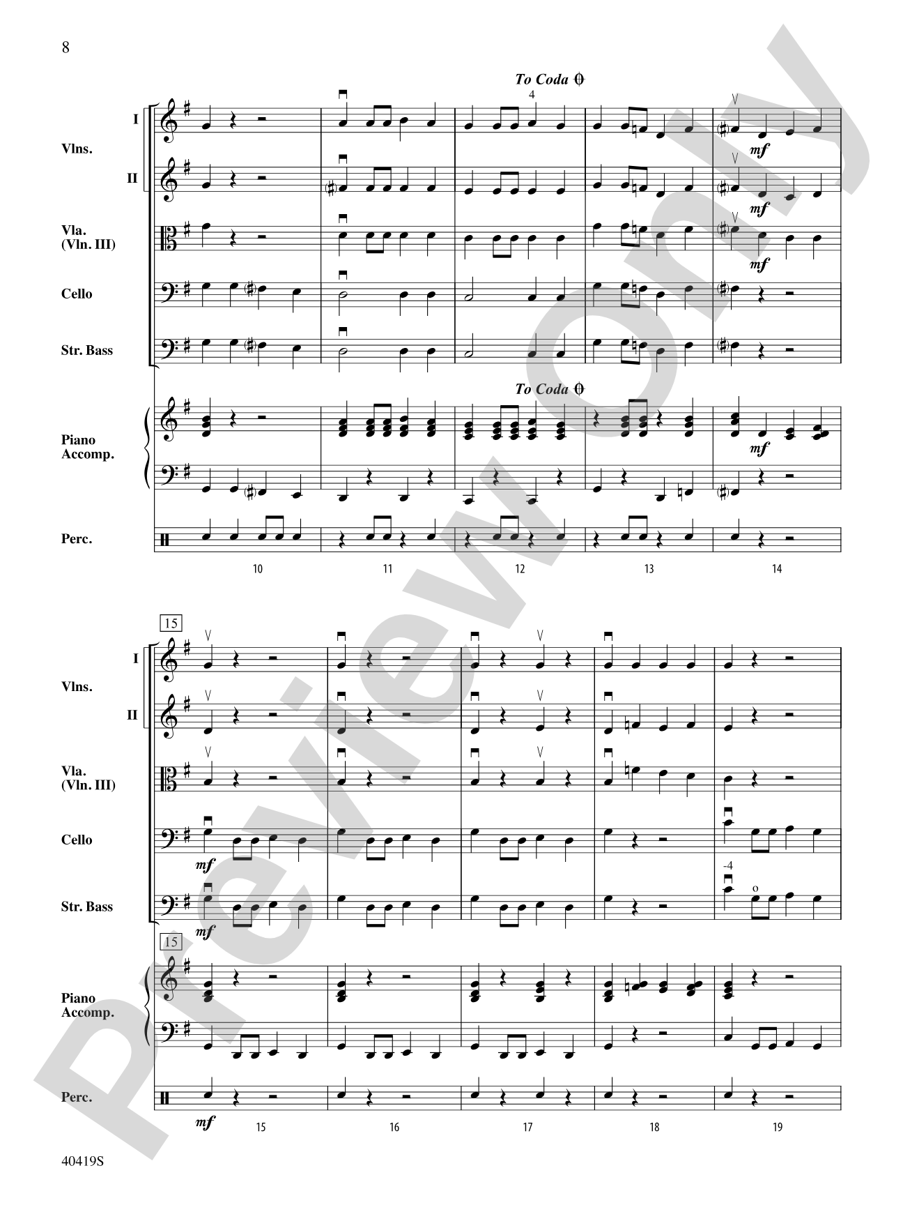 Short Cuts: String Orchestra Conductor Score & Parts