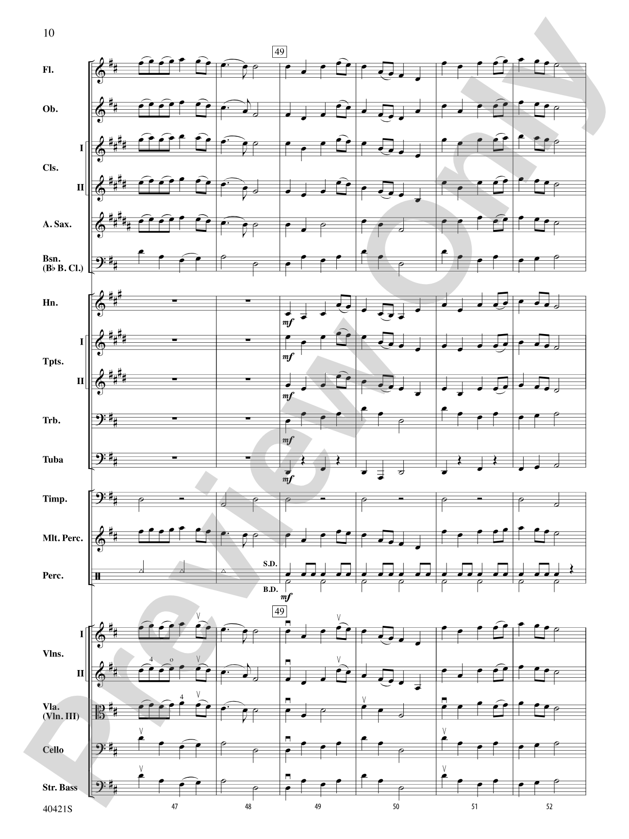 King William's March: Full Orchestra Conductor Score & Parts