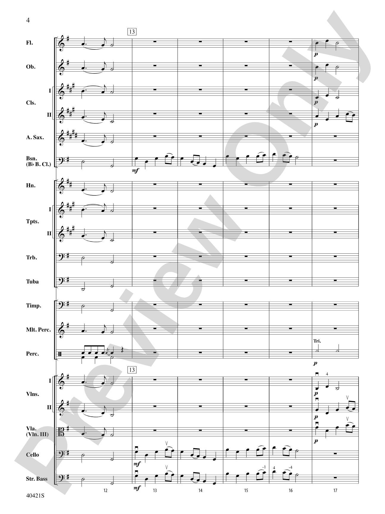 King William's March: Full Orchestra Conductor Score & Parts