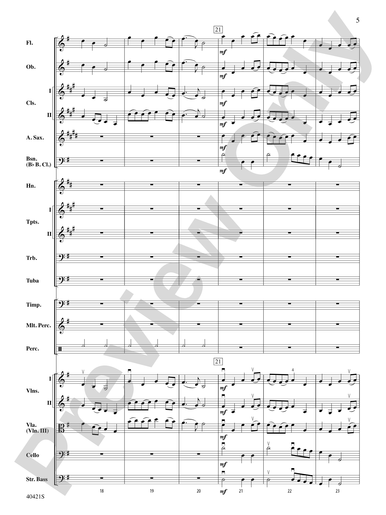 King William's March: Full Orchestra Conductor Score & Parts