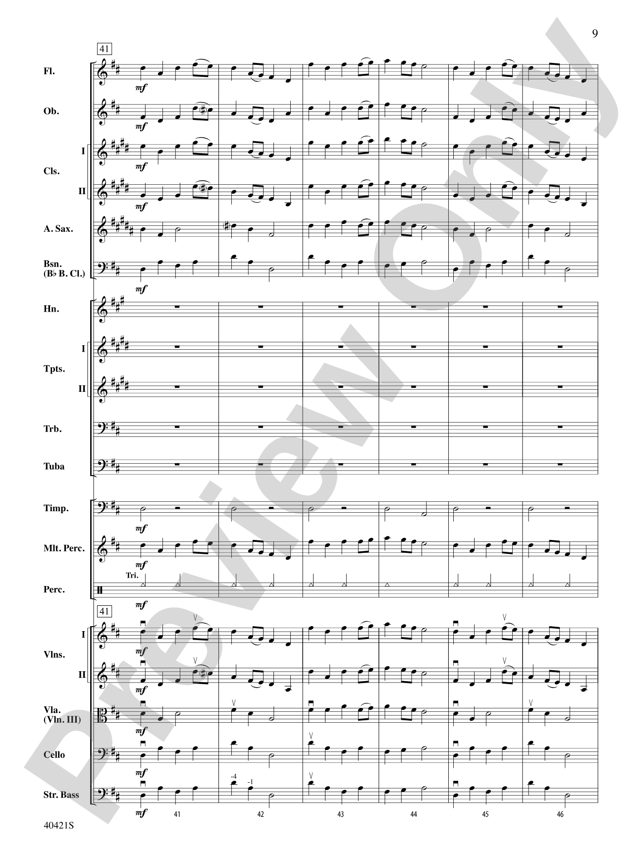 King William's March: Full Orchestra Conductor Score & Parts