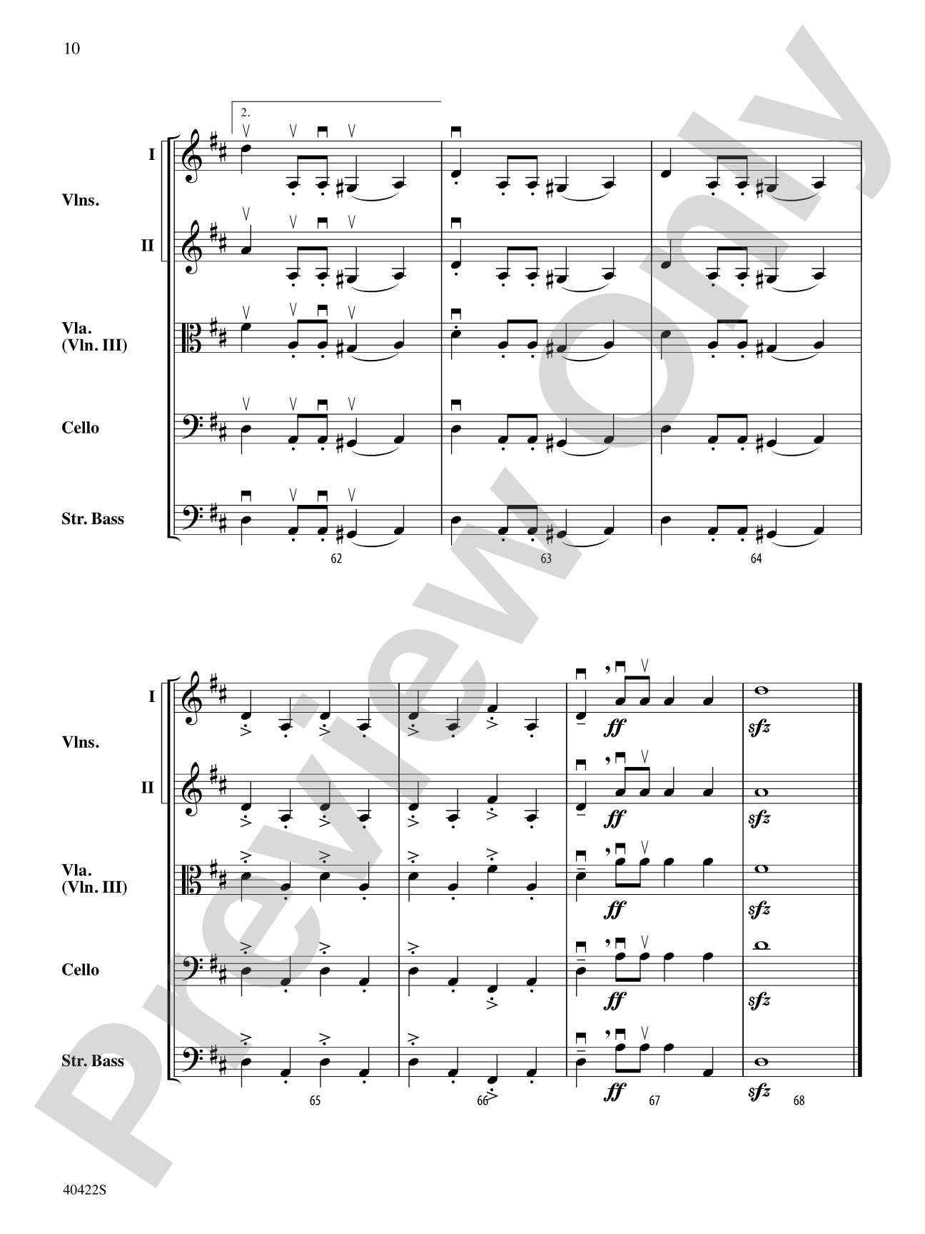 March Militaire: String Orchestra Conductor Score & Parts