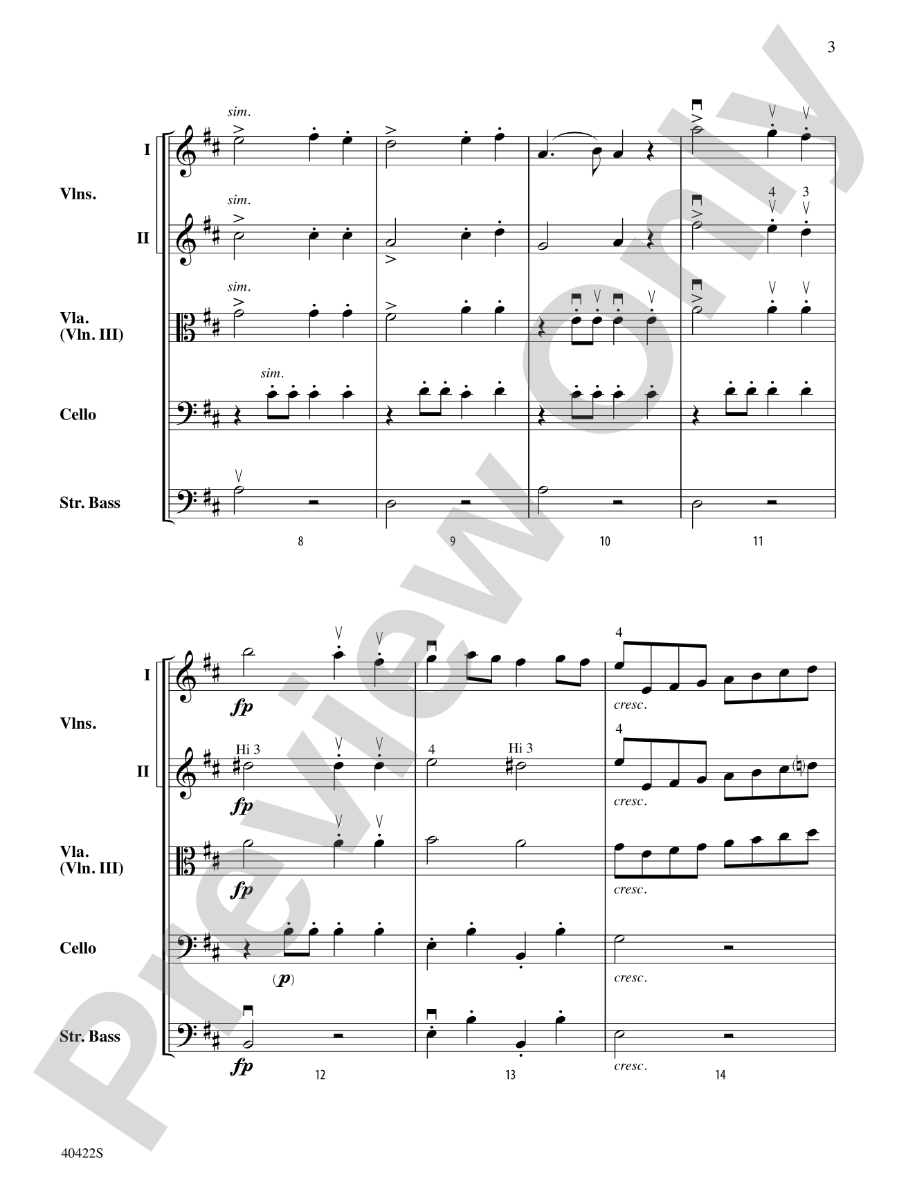 March Militaire: String Orchestra Conductor Score & Parts
