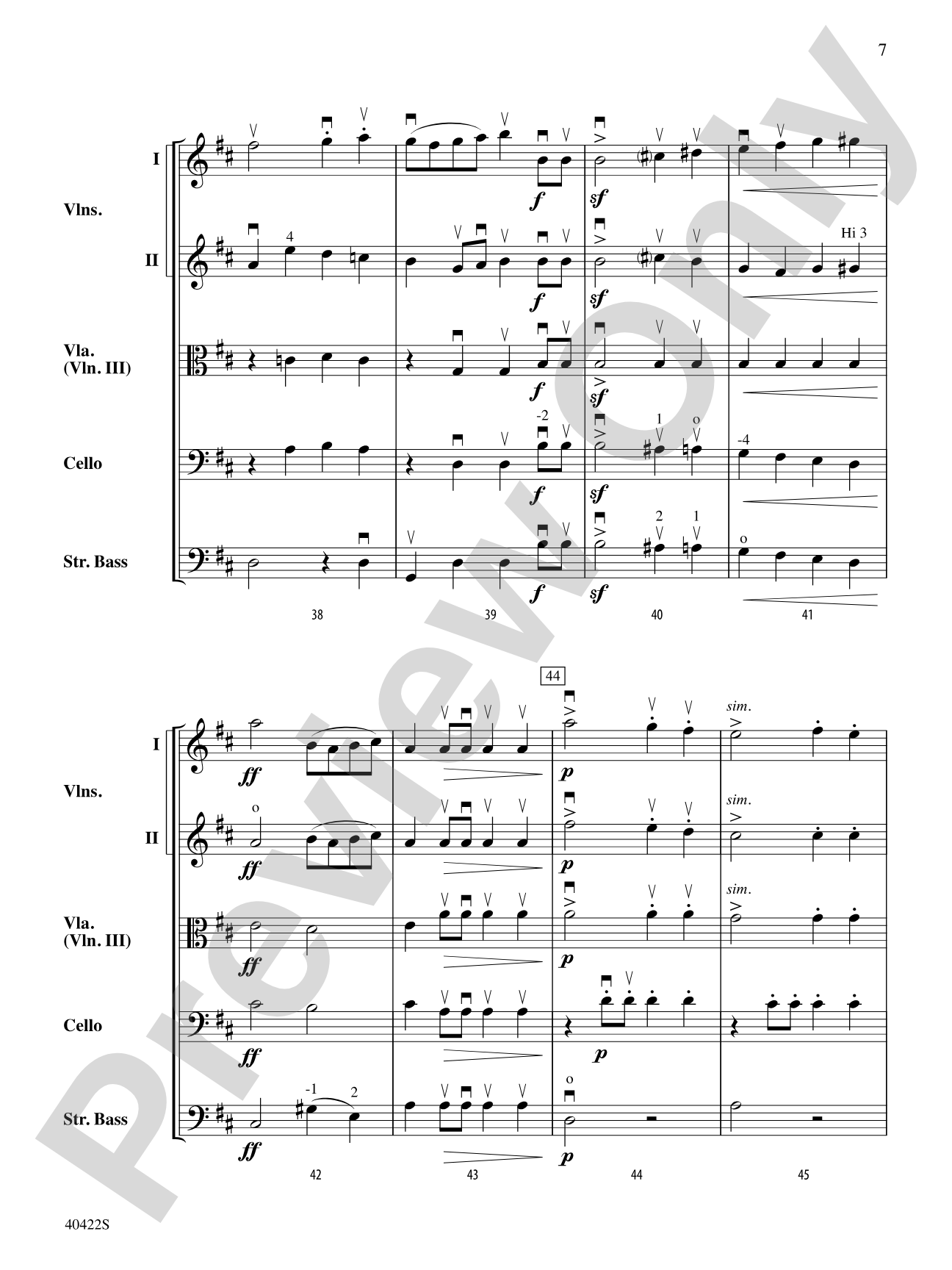 March Militaire: String Orchestra Conductor Score & Parts