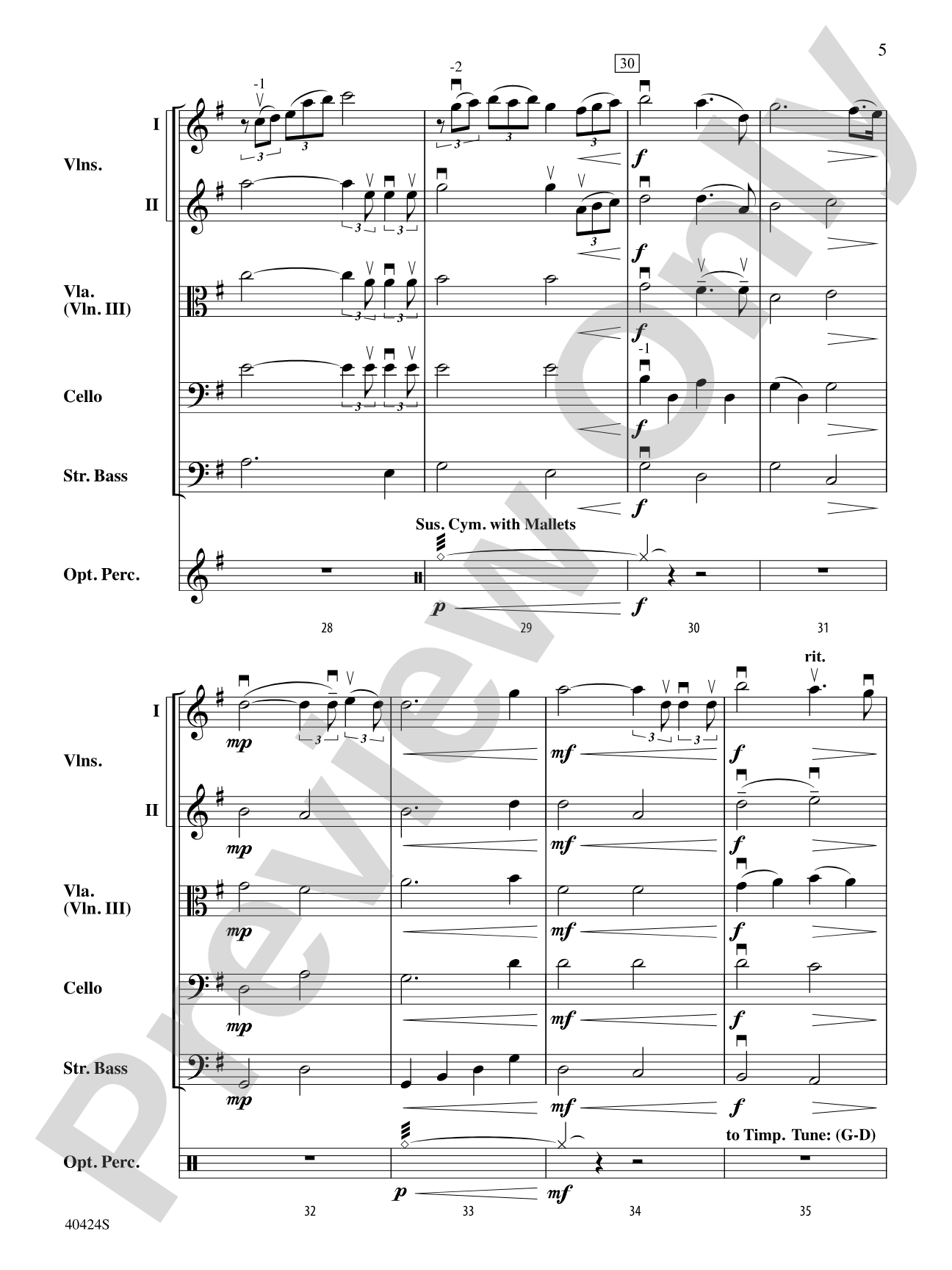 O Holy Night: String Orchestra Conductor Score & Parts