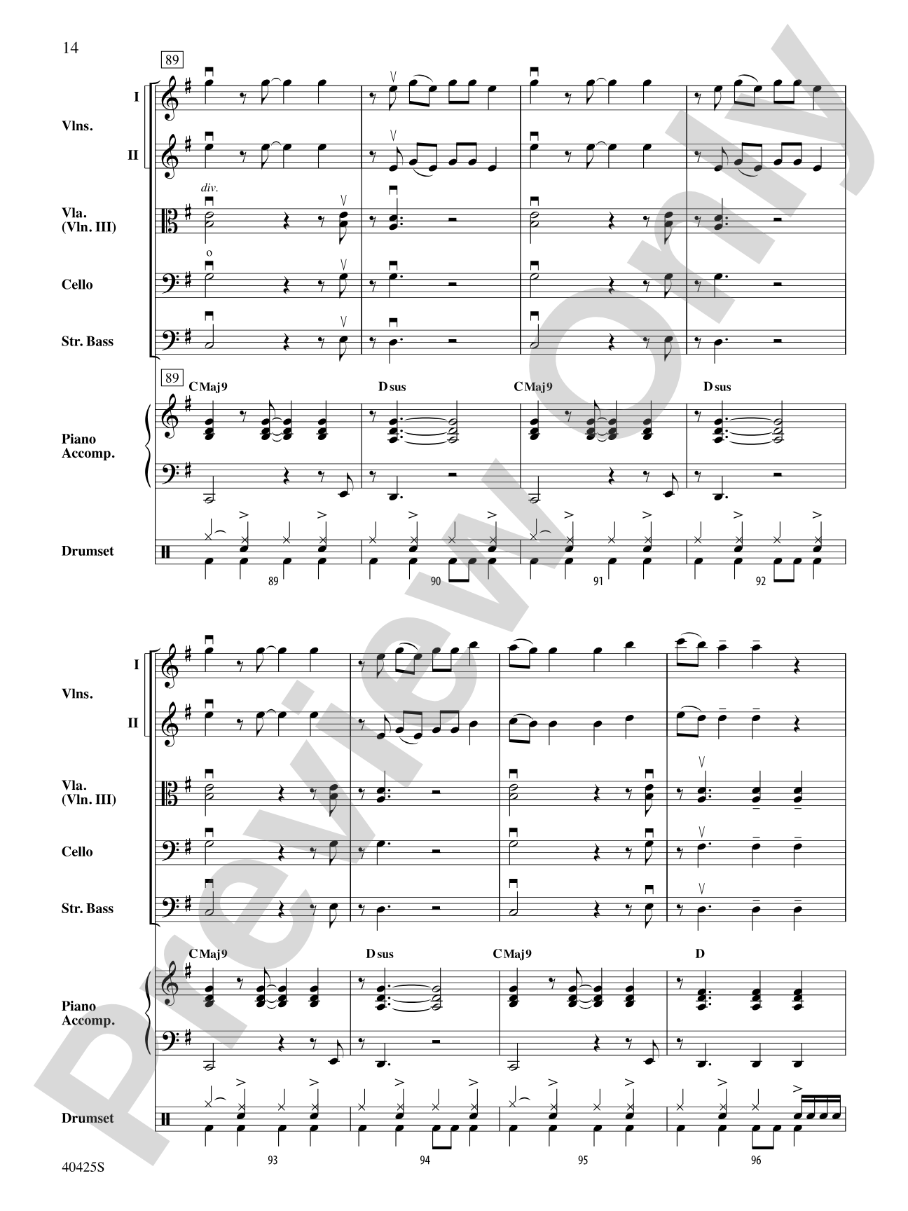 Teenage Dream / Super Bass Mash-Up: String Orchestra Conductor Score & Parts